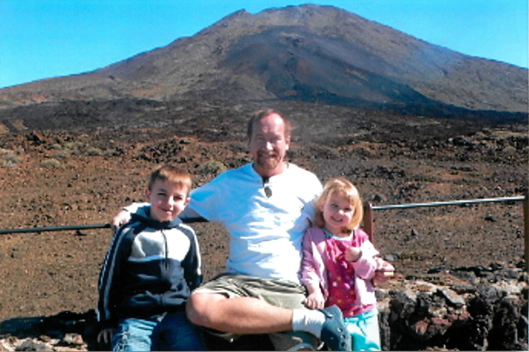 British kids and me near the top of the mountain , Tenerife Canary Islands 2011
