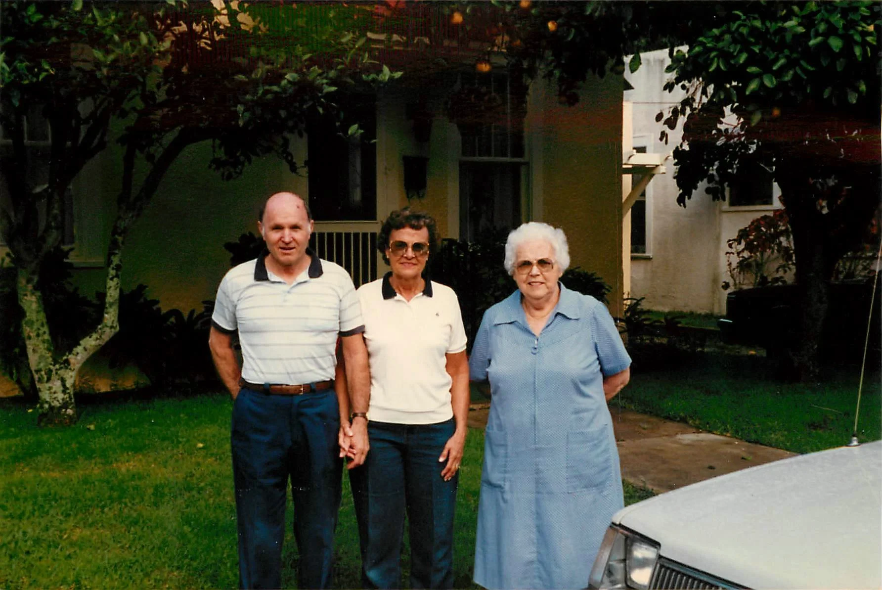 Uncle Lloyd Aunt Irene and Gertrude,  Ohio farmers wintering  in Bradenten Florida 1987
