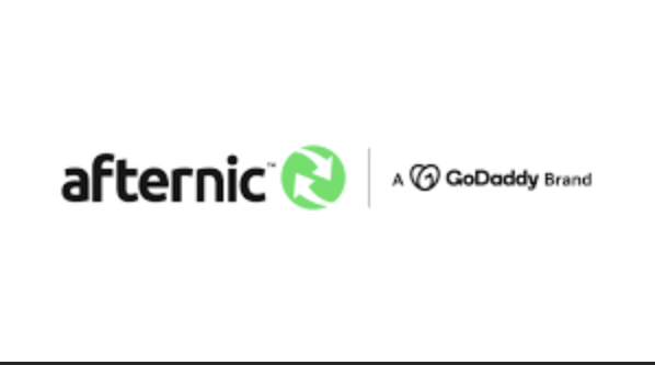 A logo with the word 'afternic' in black, a green circular arrow icon, and the words 'A GoDaddy Brand' in smaller letters.