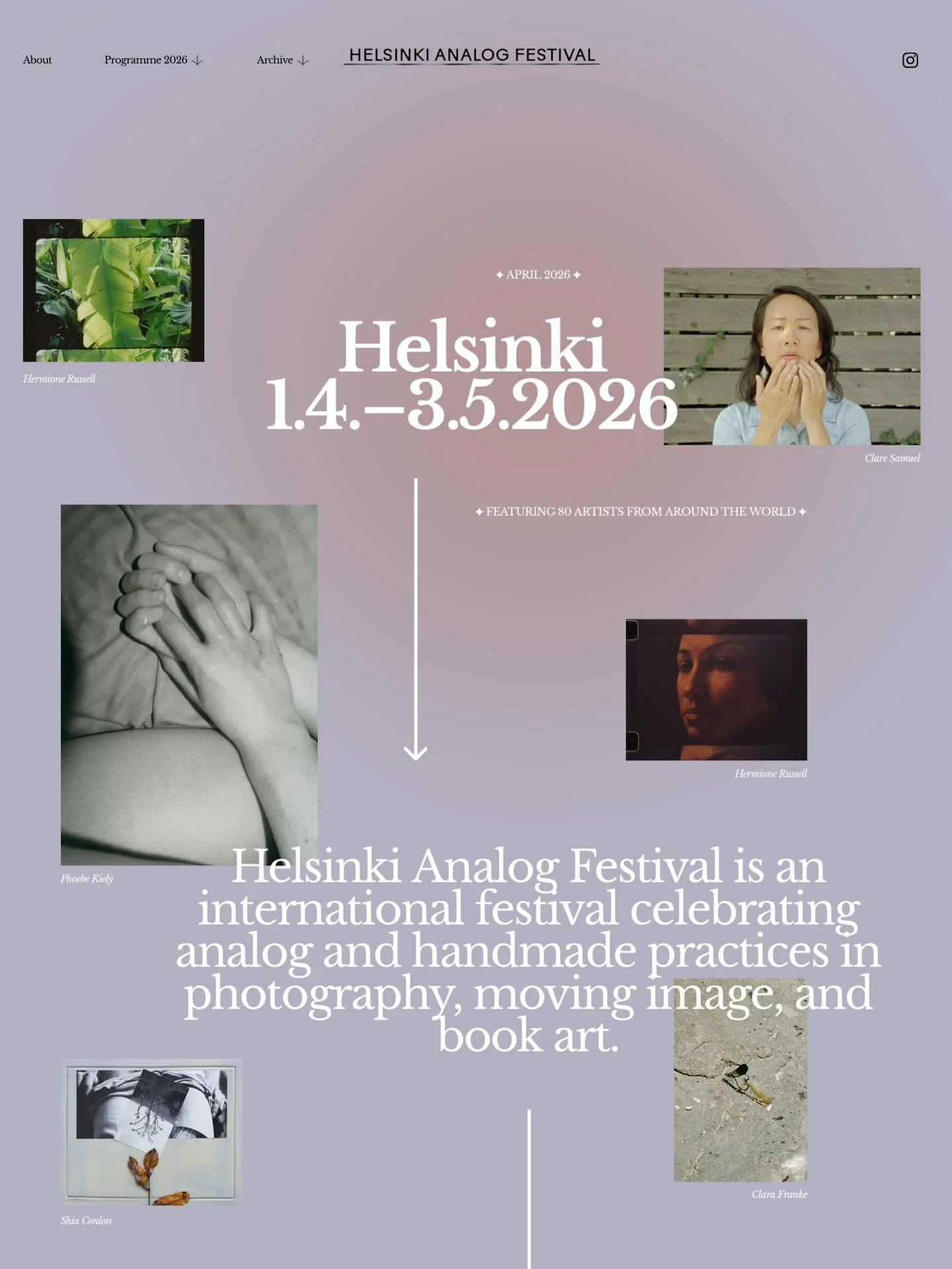 ✦✨New website✨✦

Check out the programme at
www.helsinkianalogfestival.com
Link also in bio 🔝

✨Website design by @apartofawhole