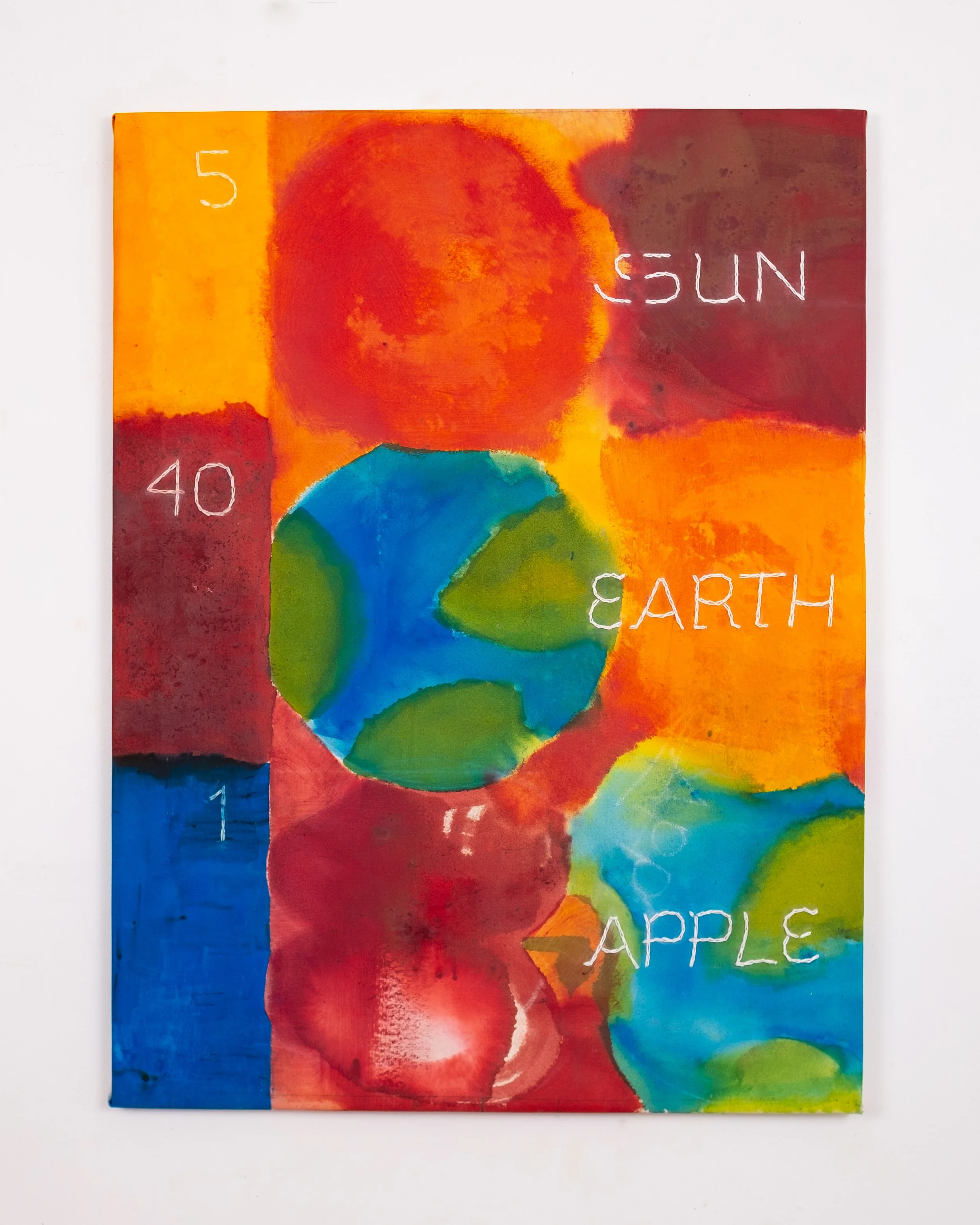 Sun, Earth, Apple ✷ 36" H  28" W  1" D 