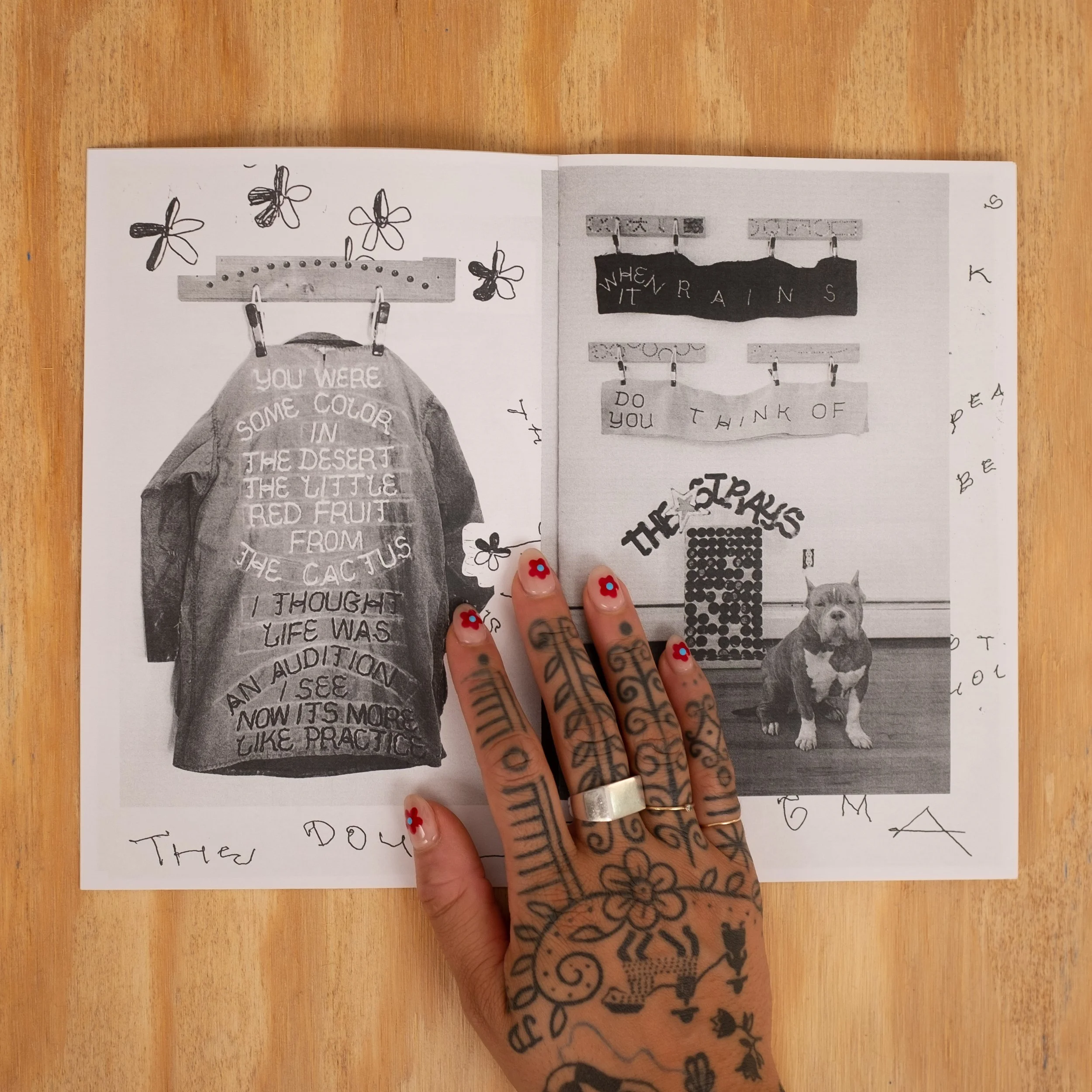 Page from 'Seeking' zine ✷ Olivia's hand