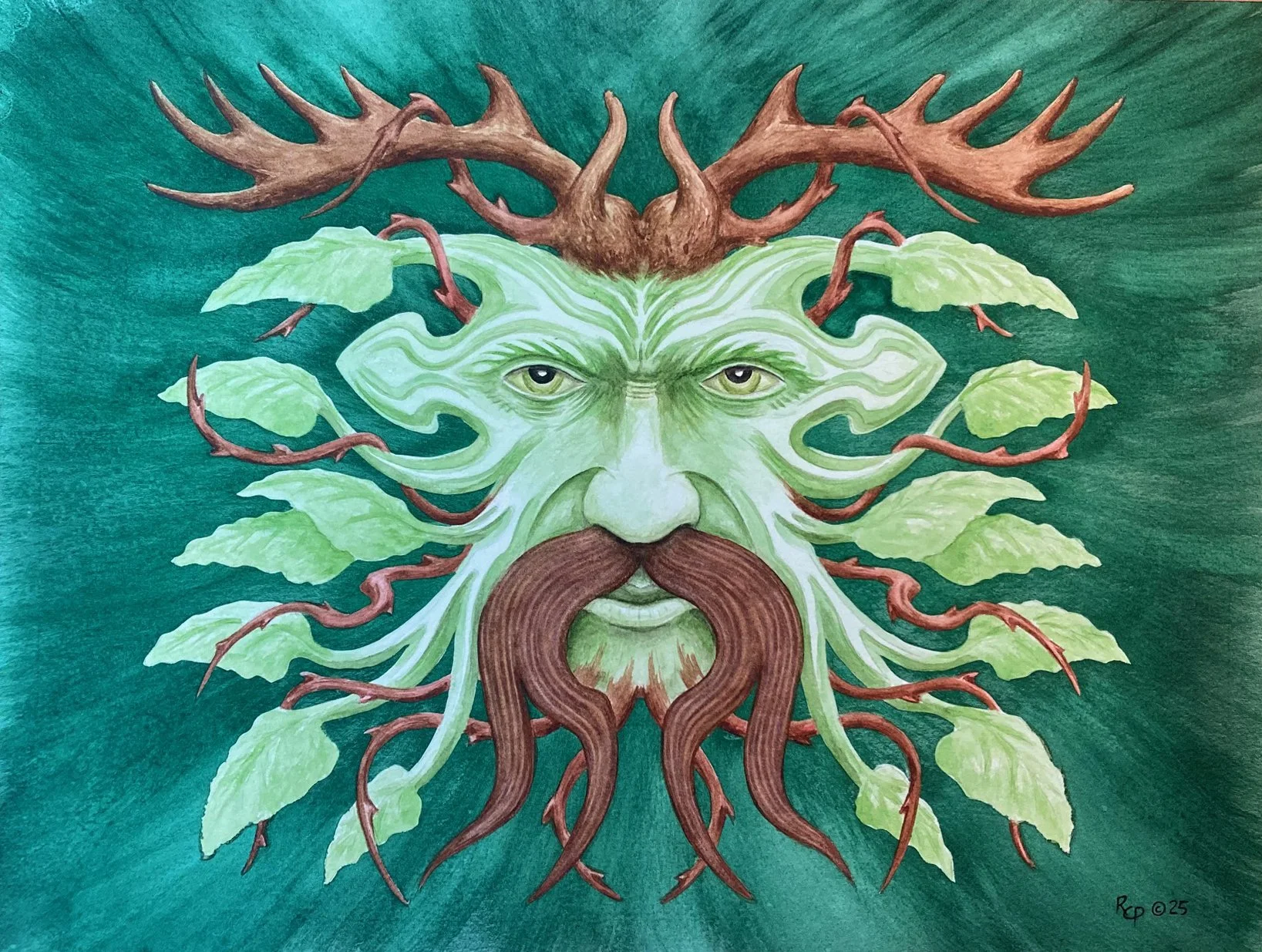 Green Man - Watercolor