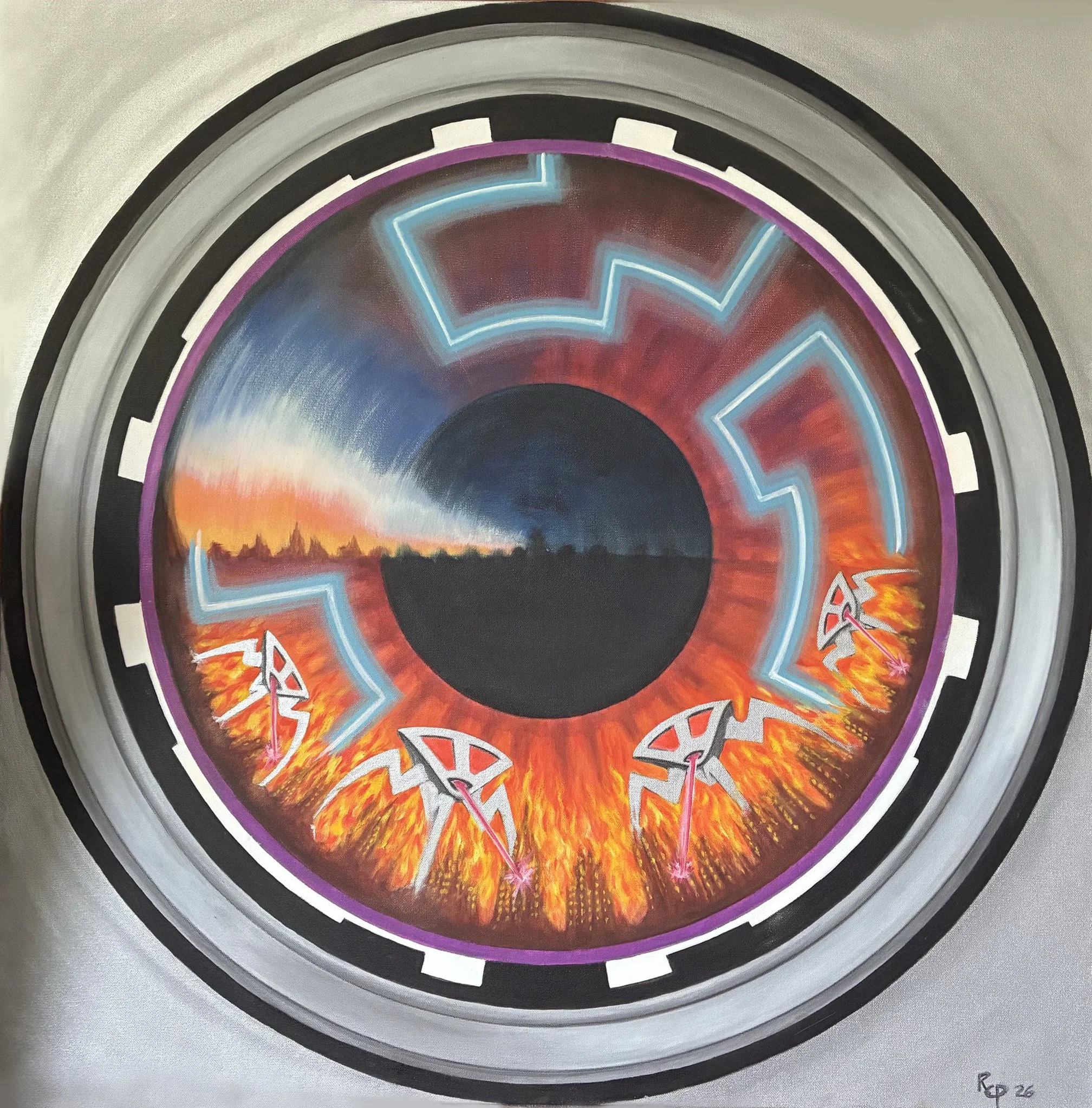 The Eye of AI - Oil on Canvas