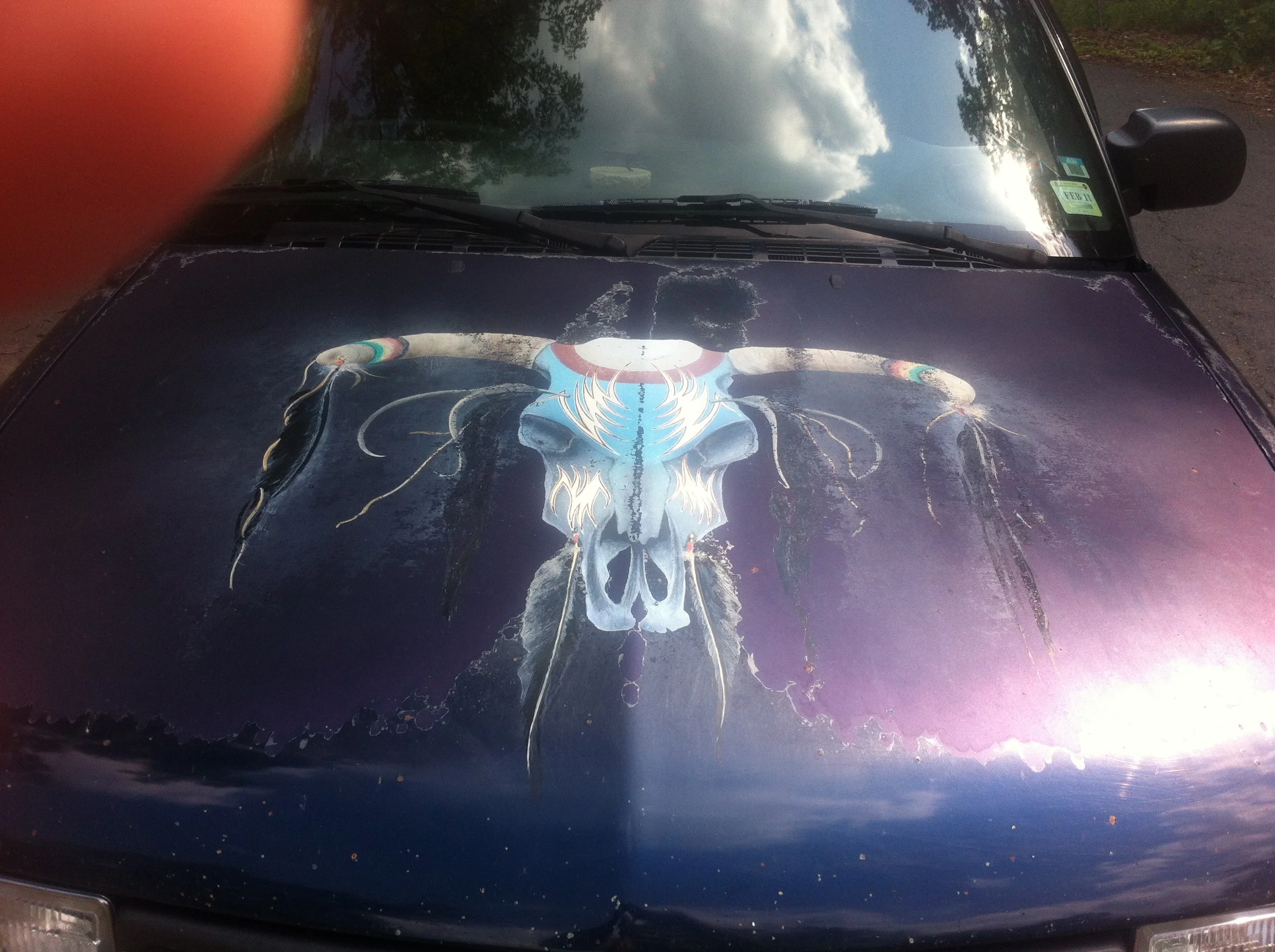 On the truck - The weathered and rough look is exactly what i wanted - the hood was already that way!