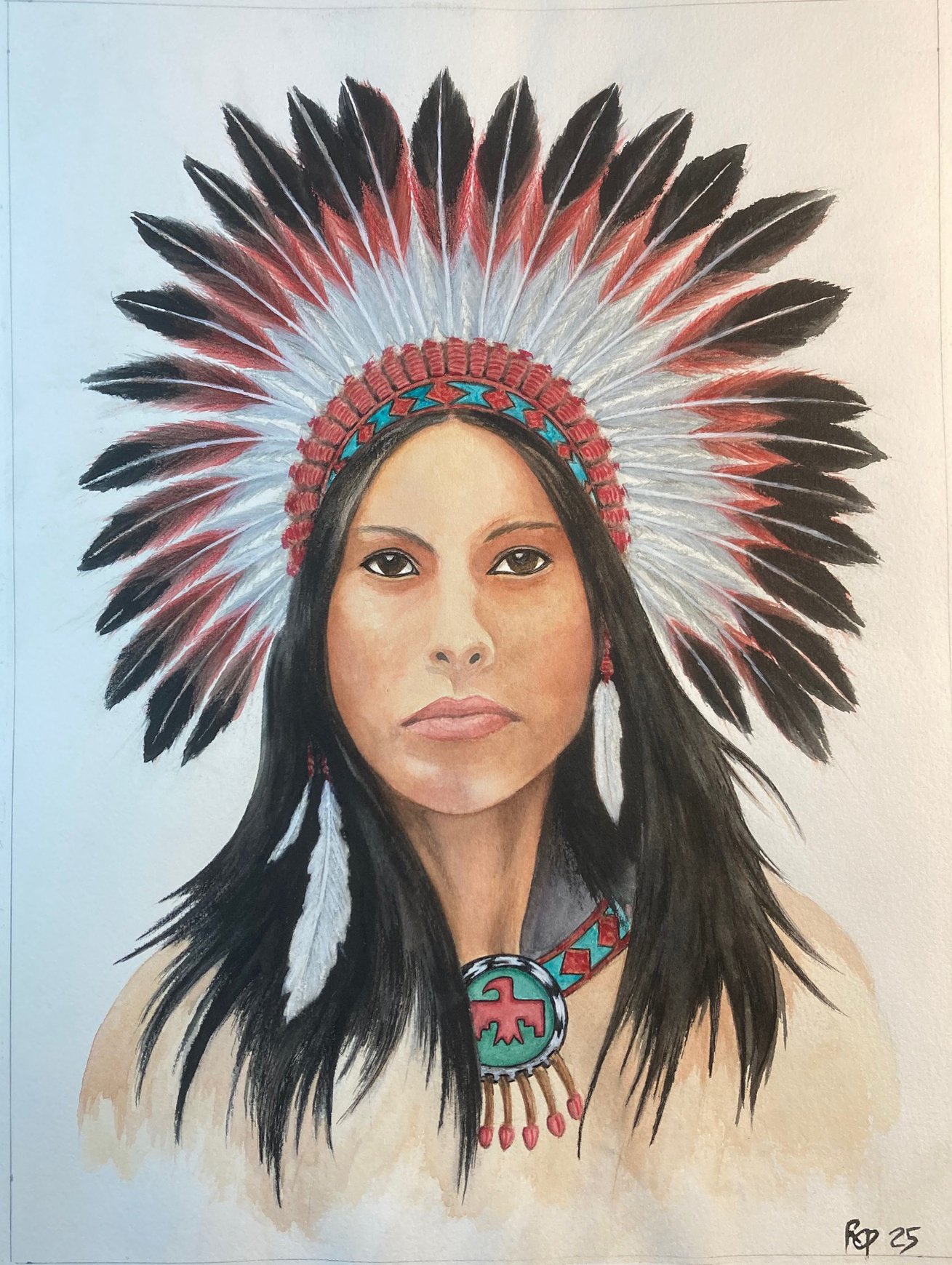 Warrior Princess - Watercolor