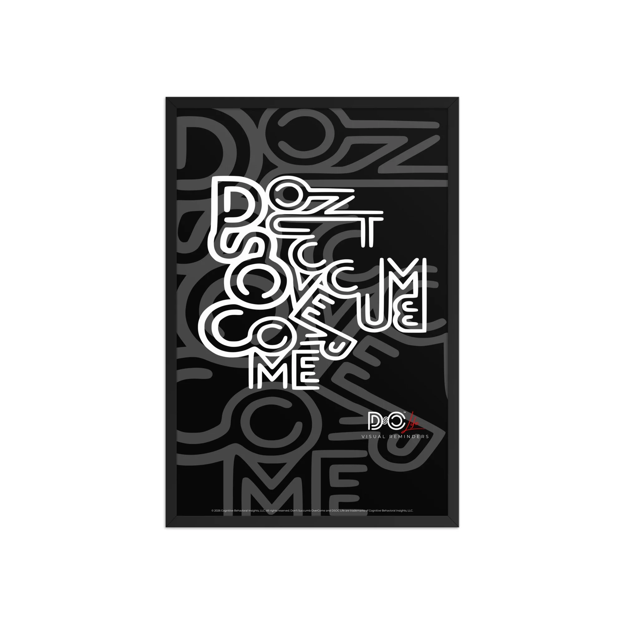 DSOC Distorted Black Framed Poster