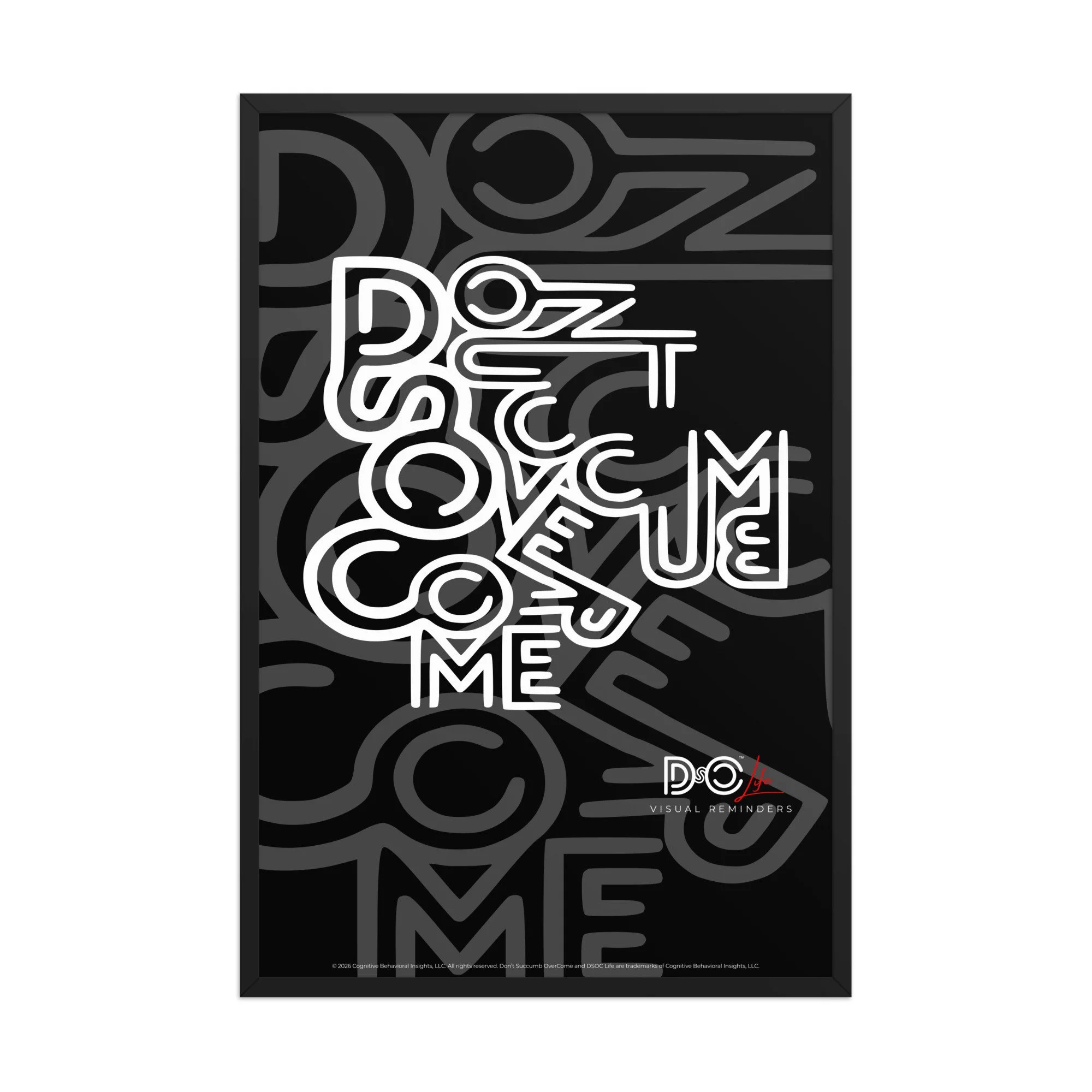 DSOC Distorted Black Framed Poster