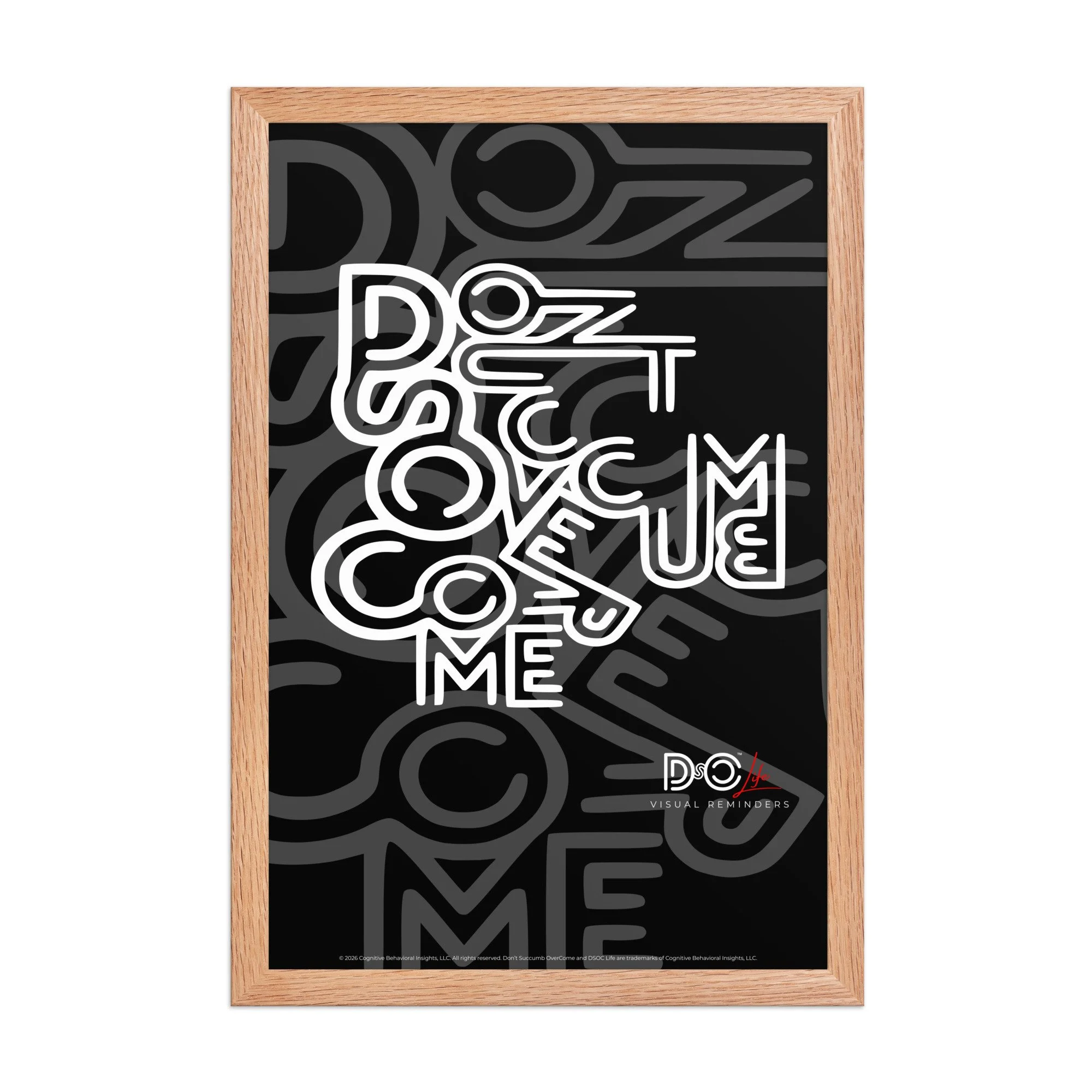 DSOC Distorted Black Framed Poster