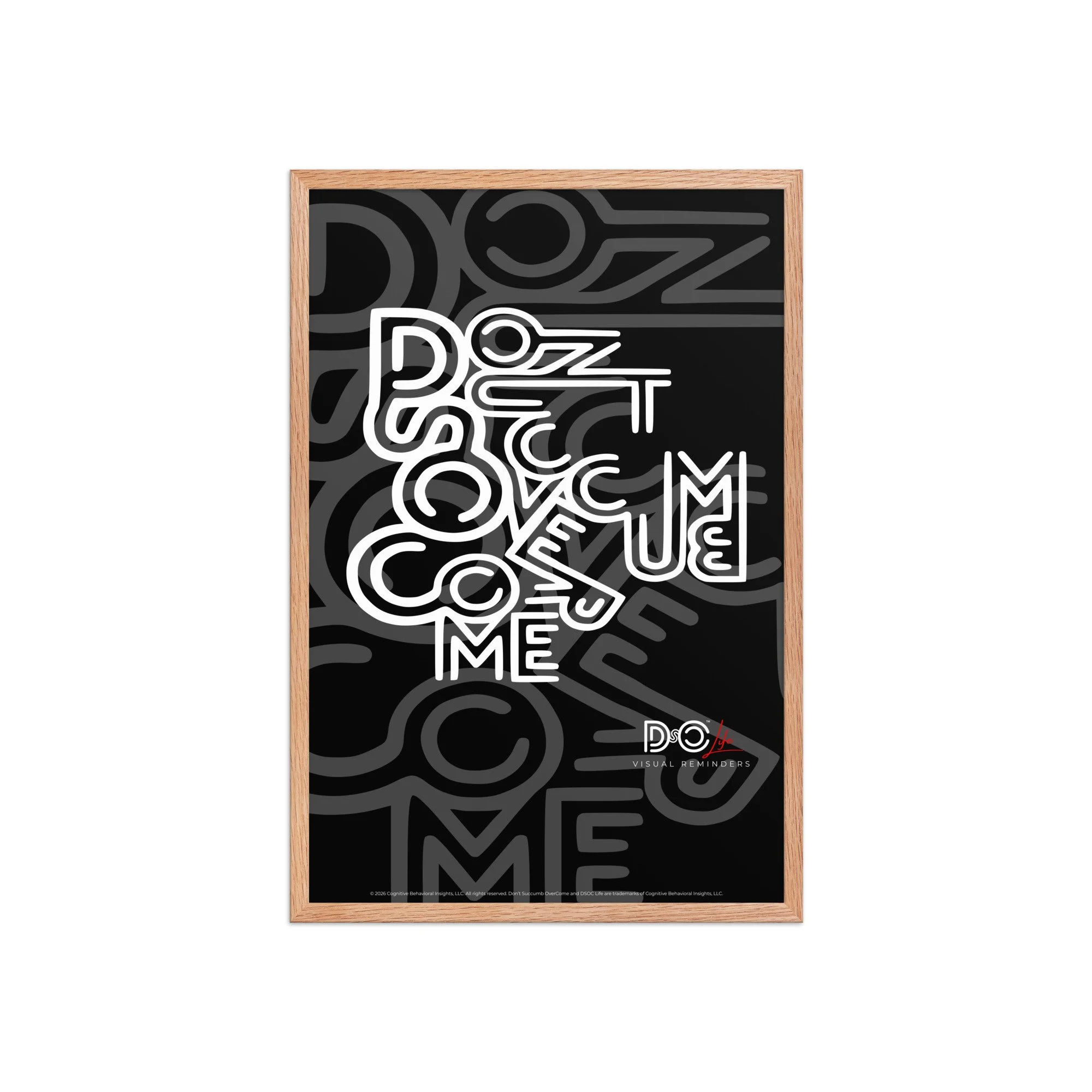 DSOC Distorted Black Framed Poster