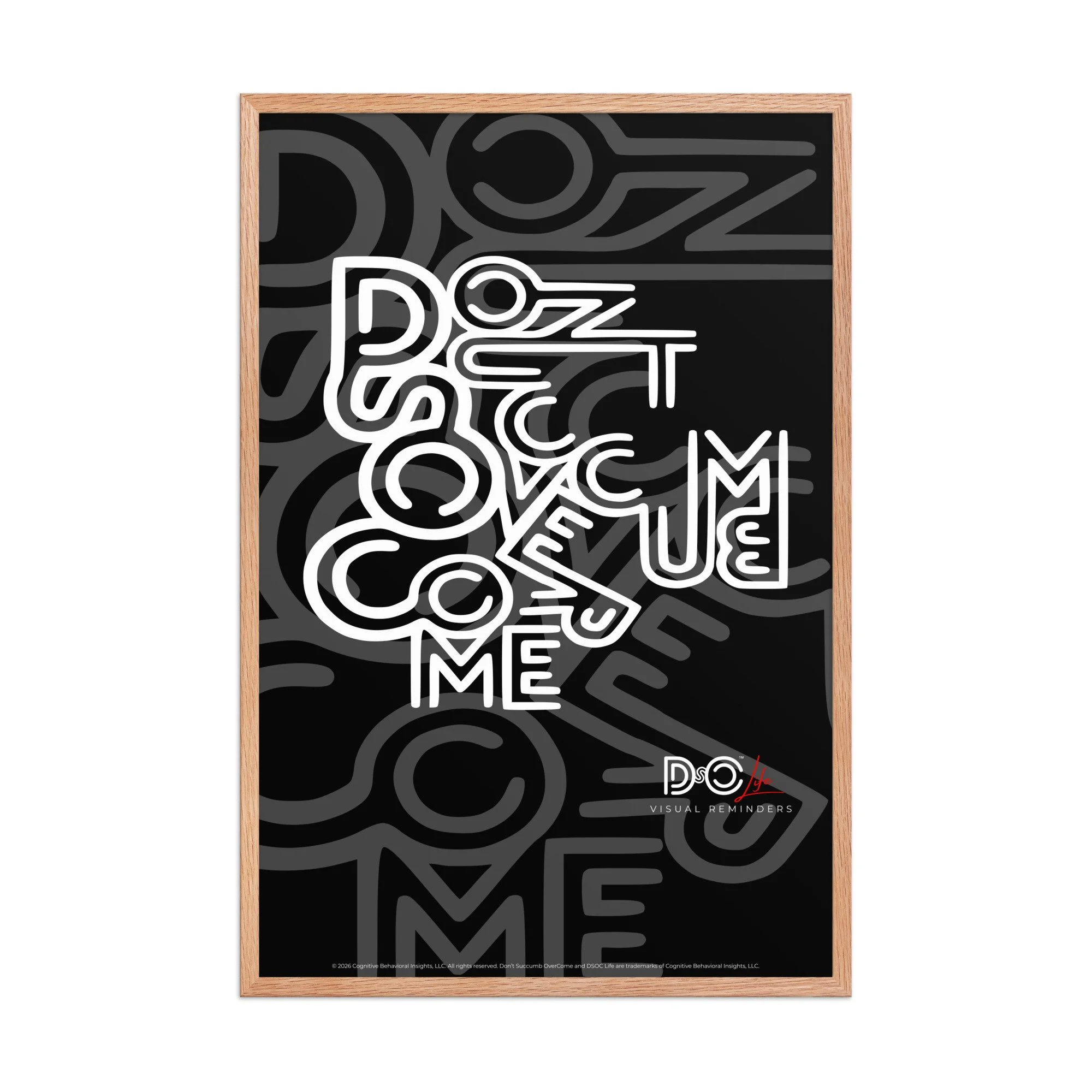 DSOC Distorted Black Framed Poster