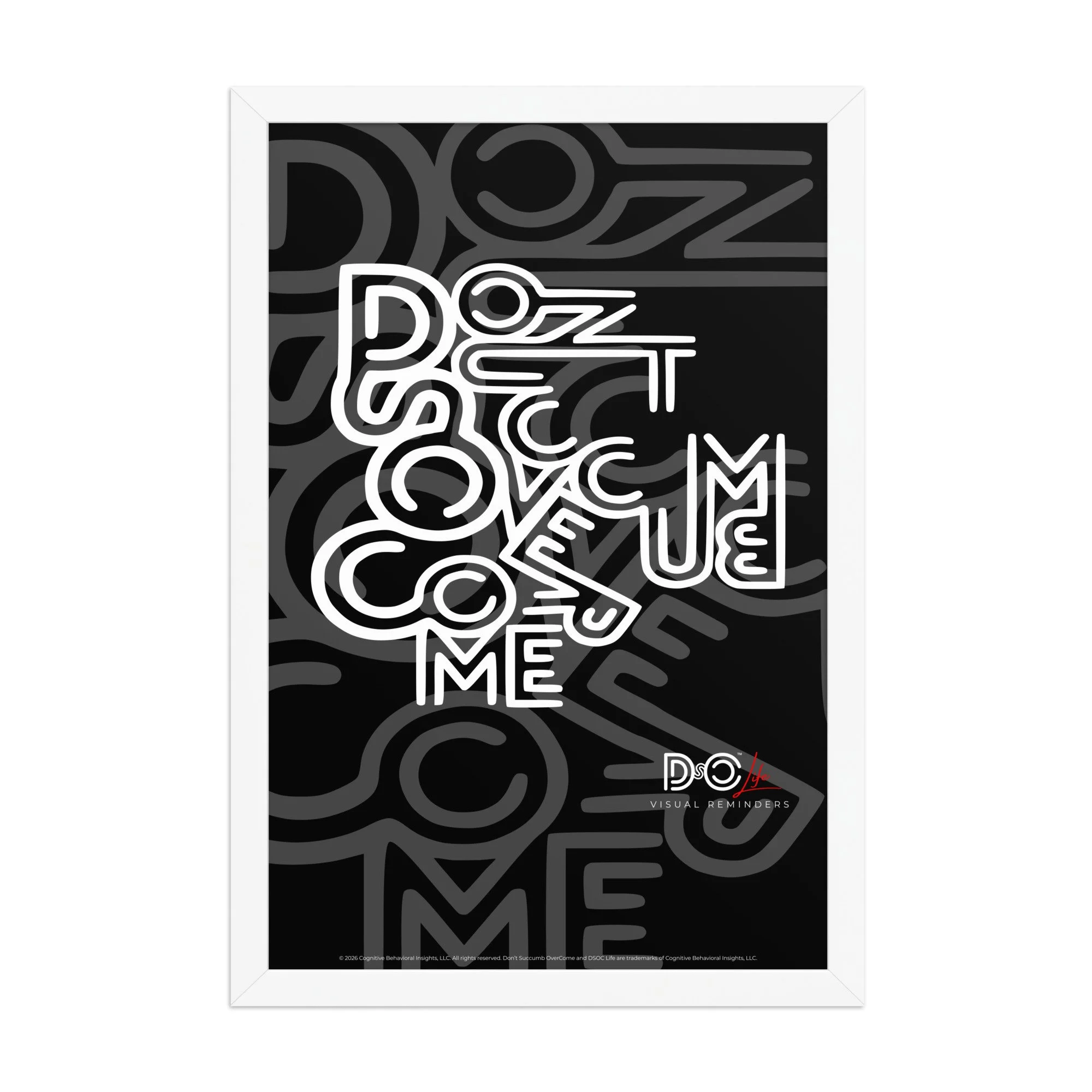 DSOC Distorted Black Framed Poster