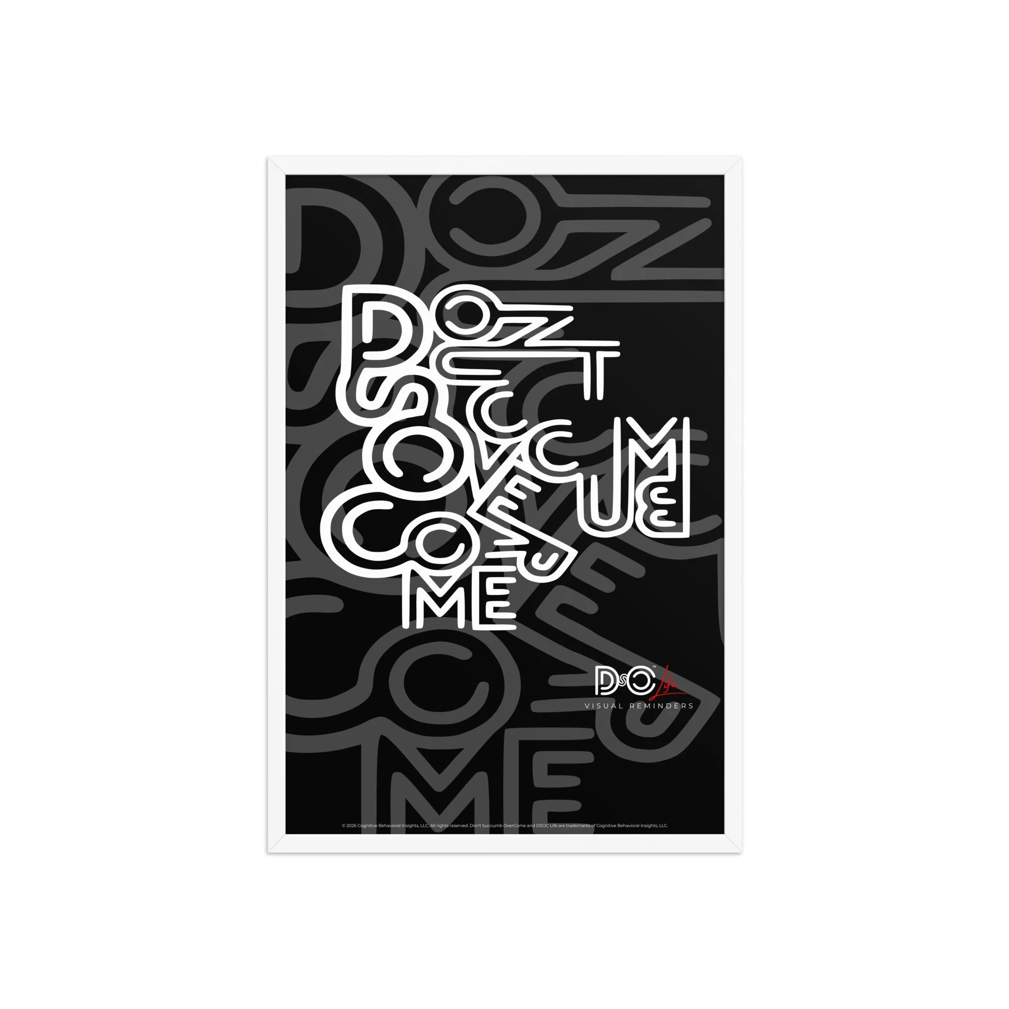 DSOC Distorted Black Framed Poster