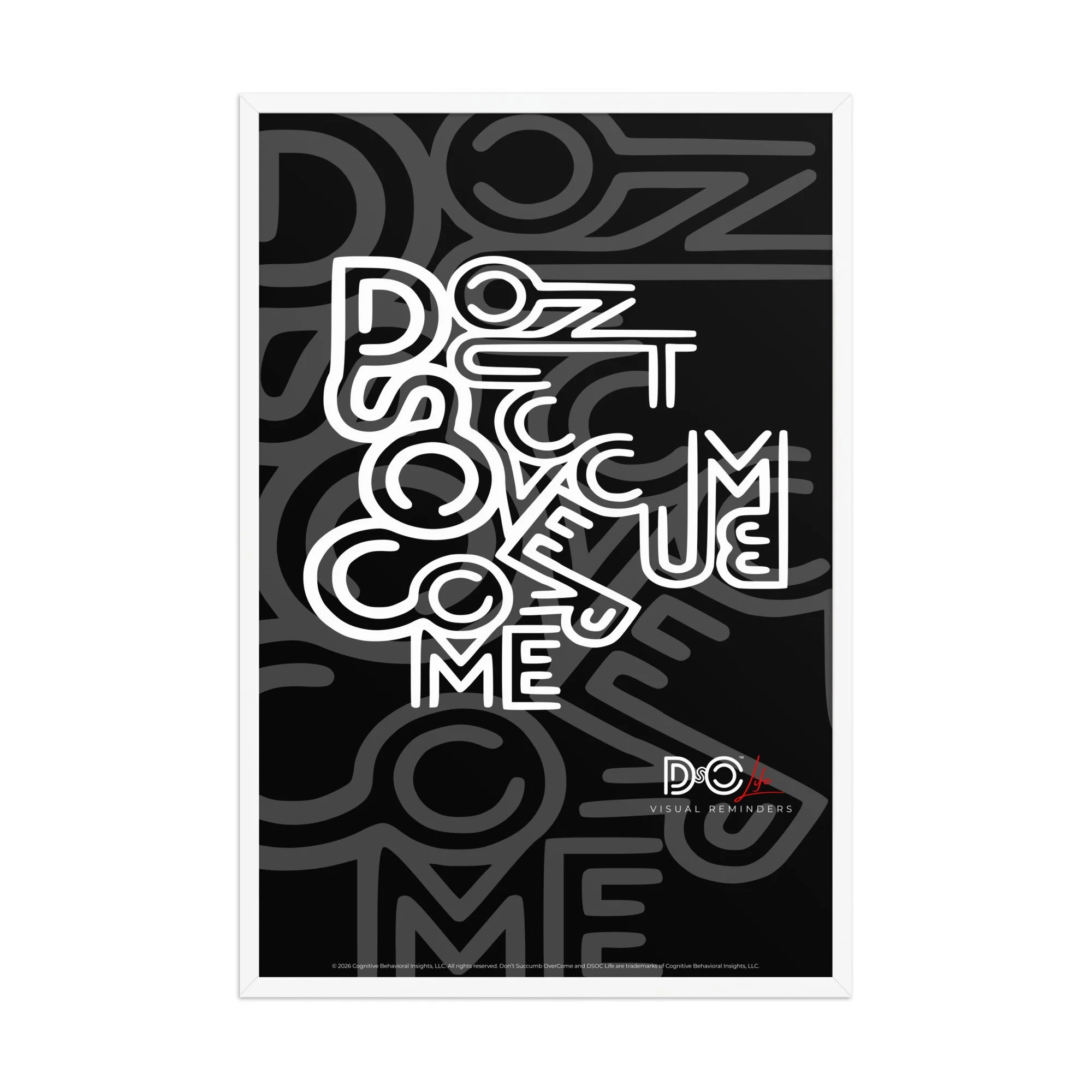 DSOC Distorted Black Framed Poster