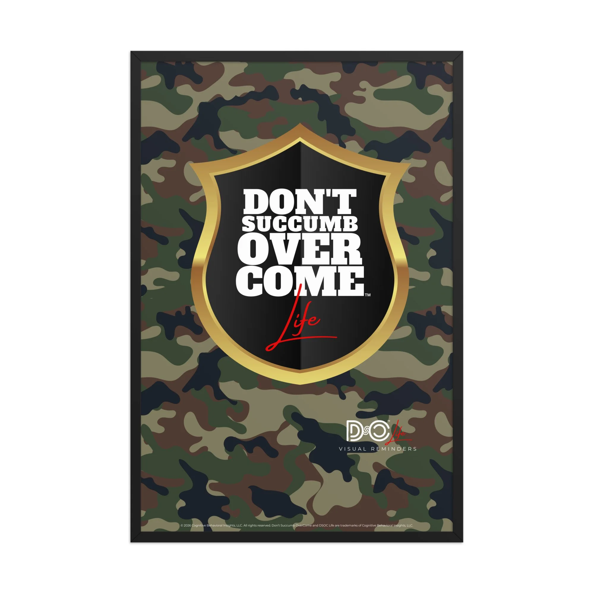 DSOC Life Shield Camo Framed Poster