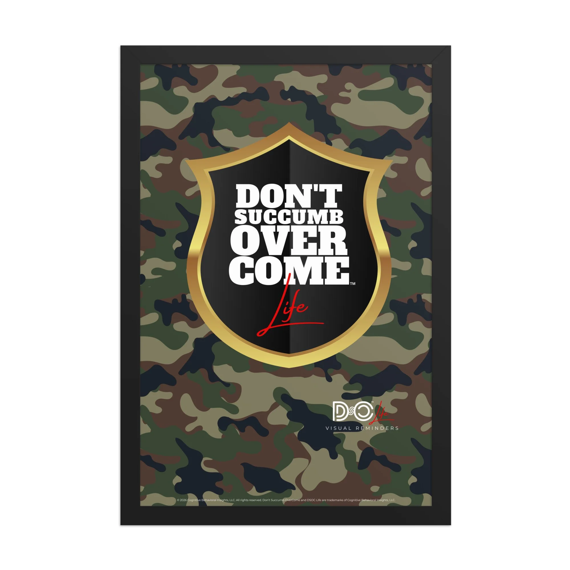 DSOC Life Shield Camo Framed Poster