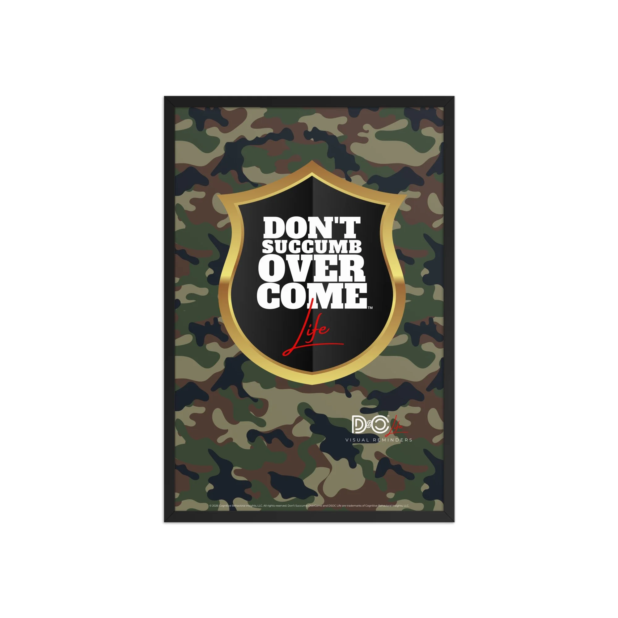 DSOC Life Shield Camo Framed Poster