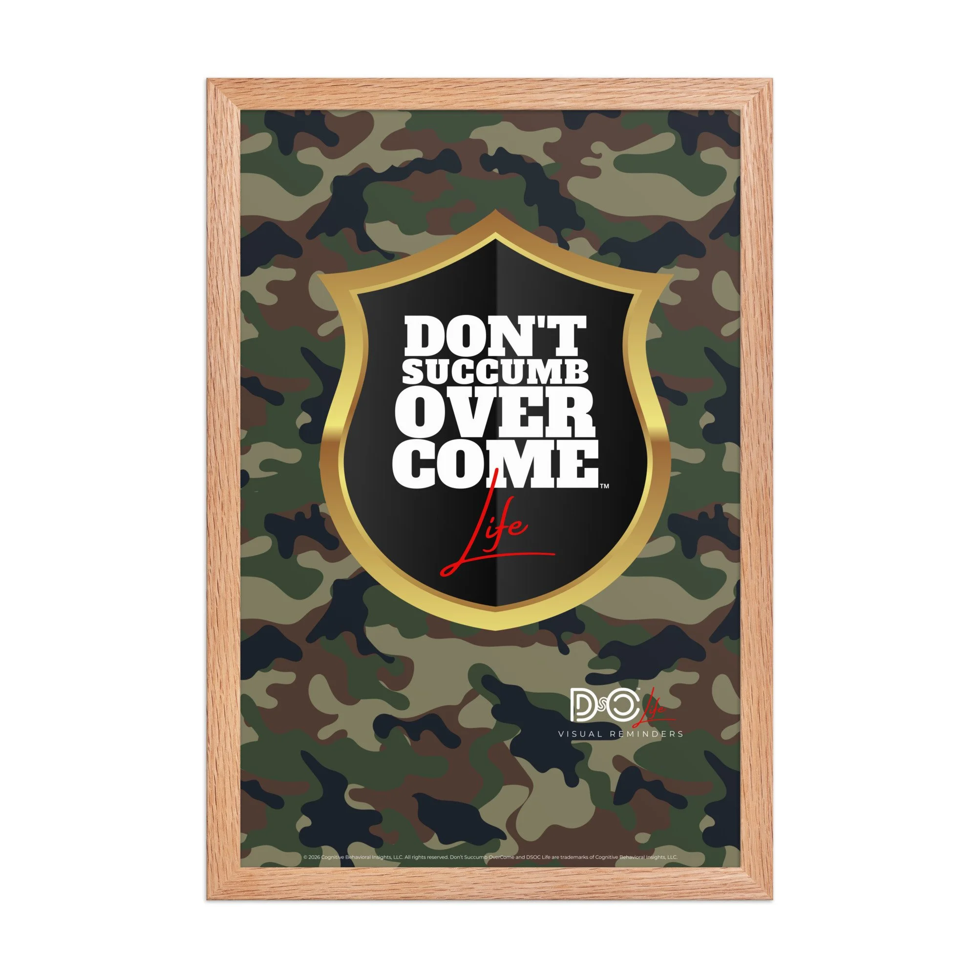 DSOC Life Shield Camo Framed Poster