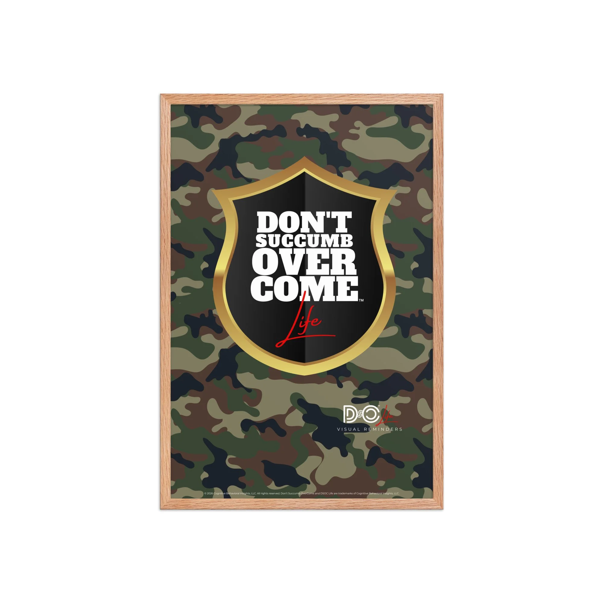 DSOC Life Shield Camo Framed Poster