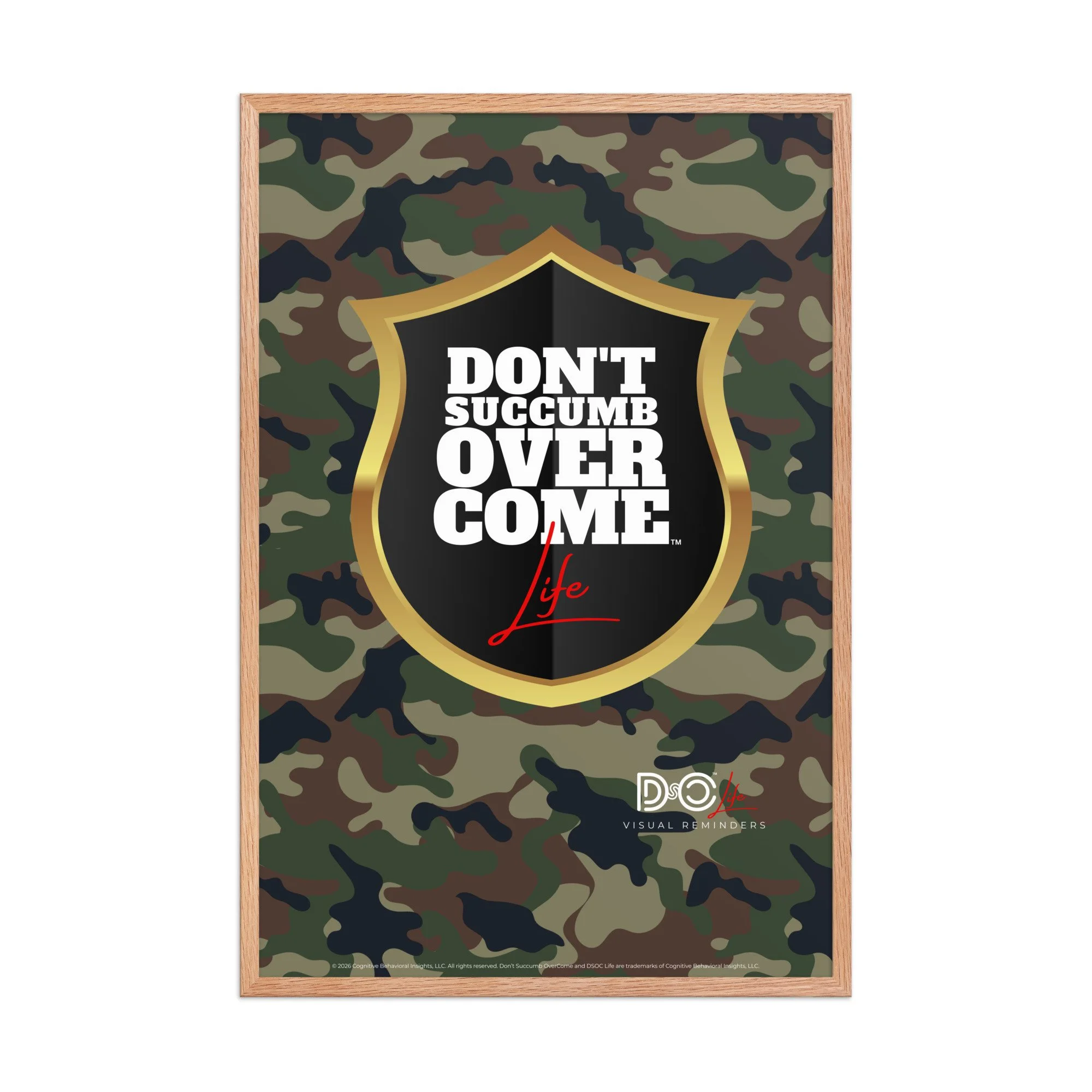 DSOC Life Shield Camo Framed Poster