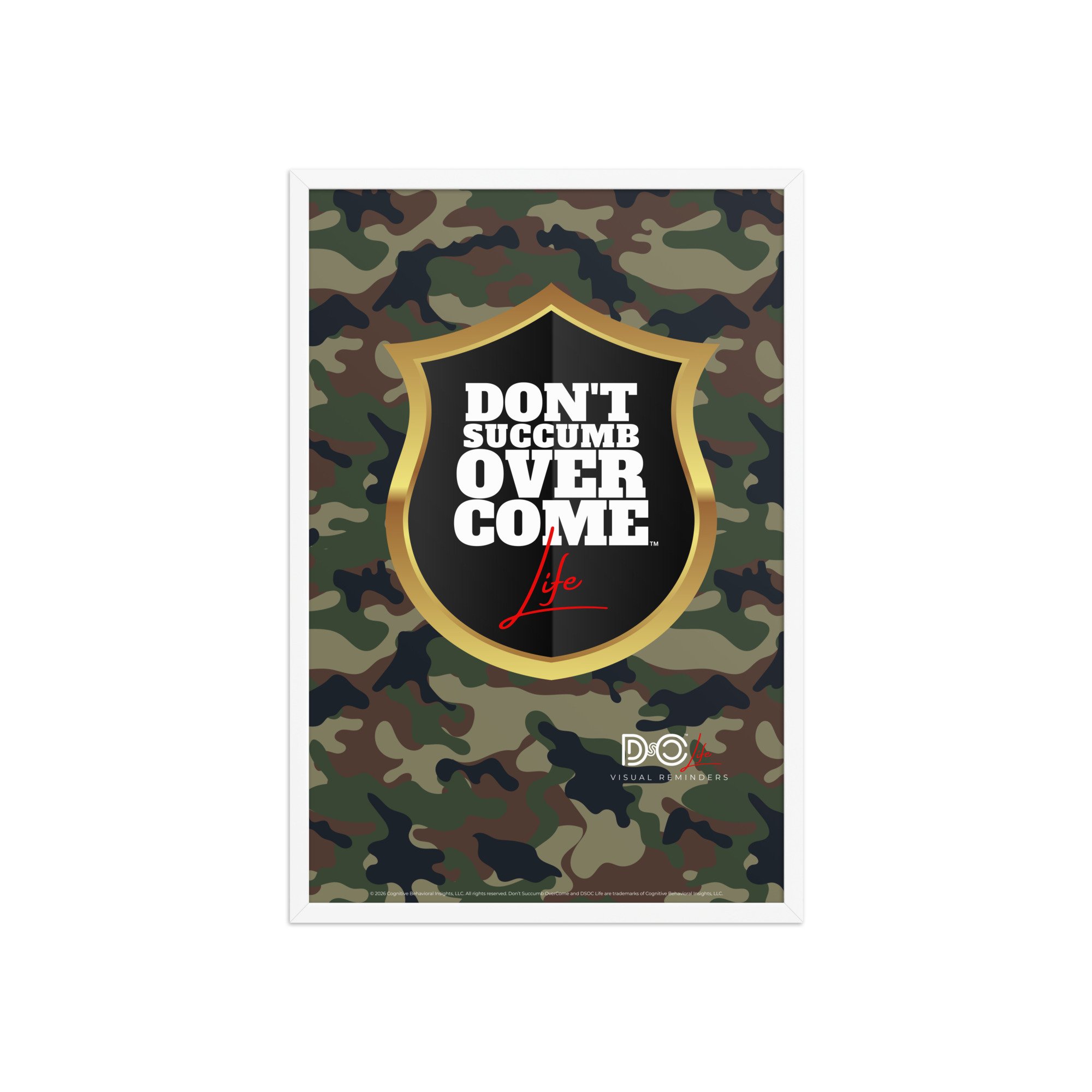 DSOC Life Shield Camo Framed Poster