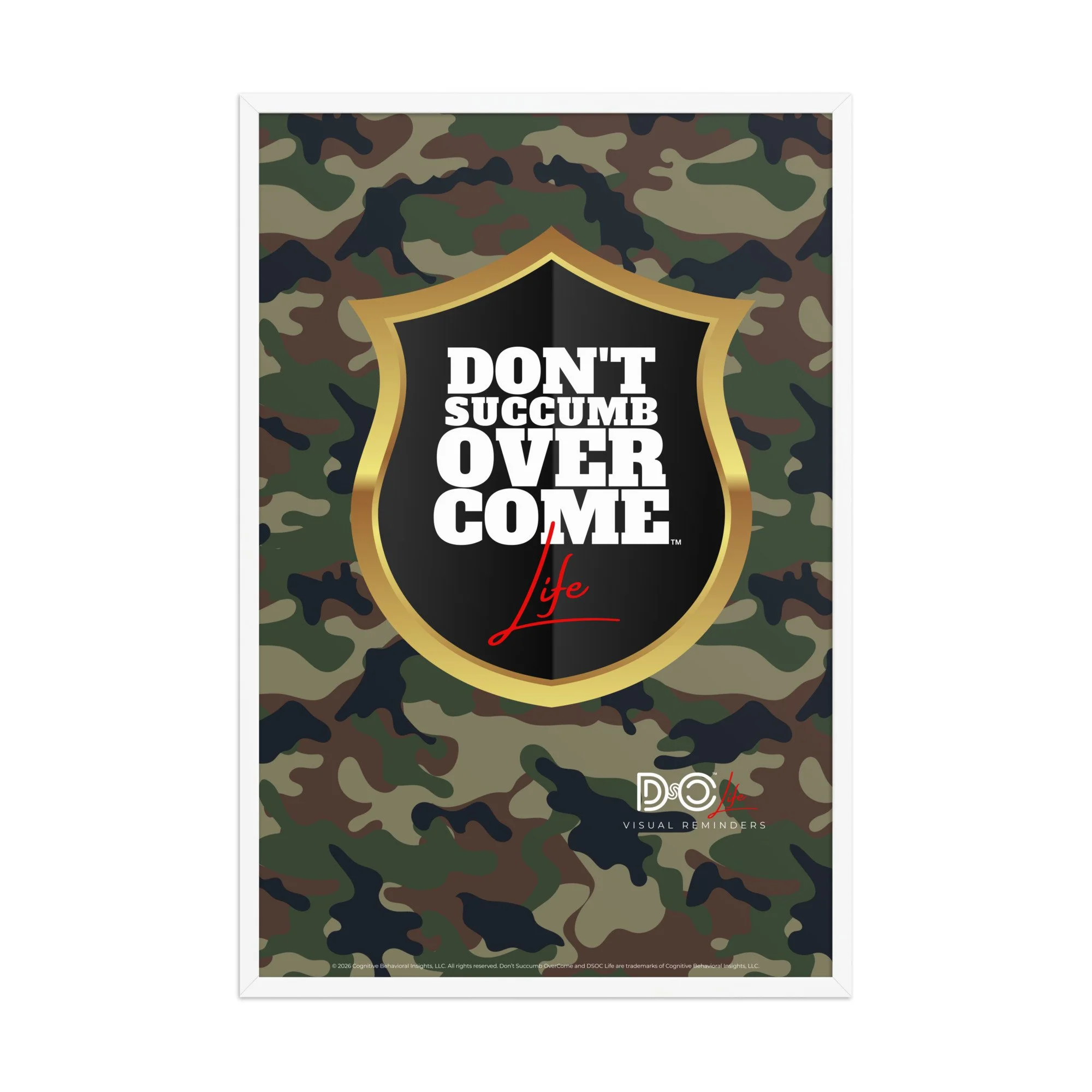 DSOC Life Shield Camo Framed Poster
