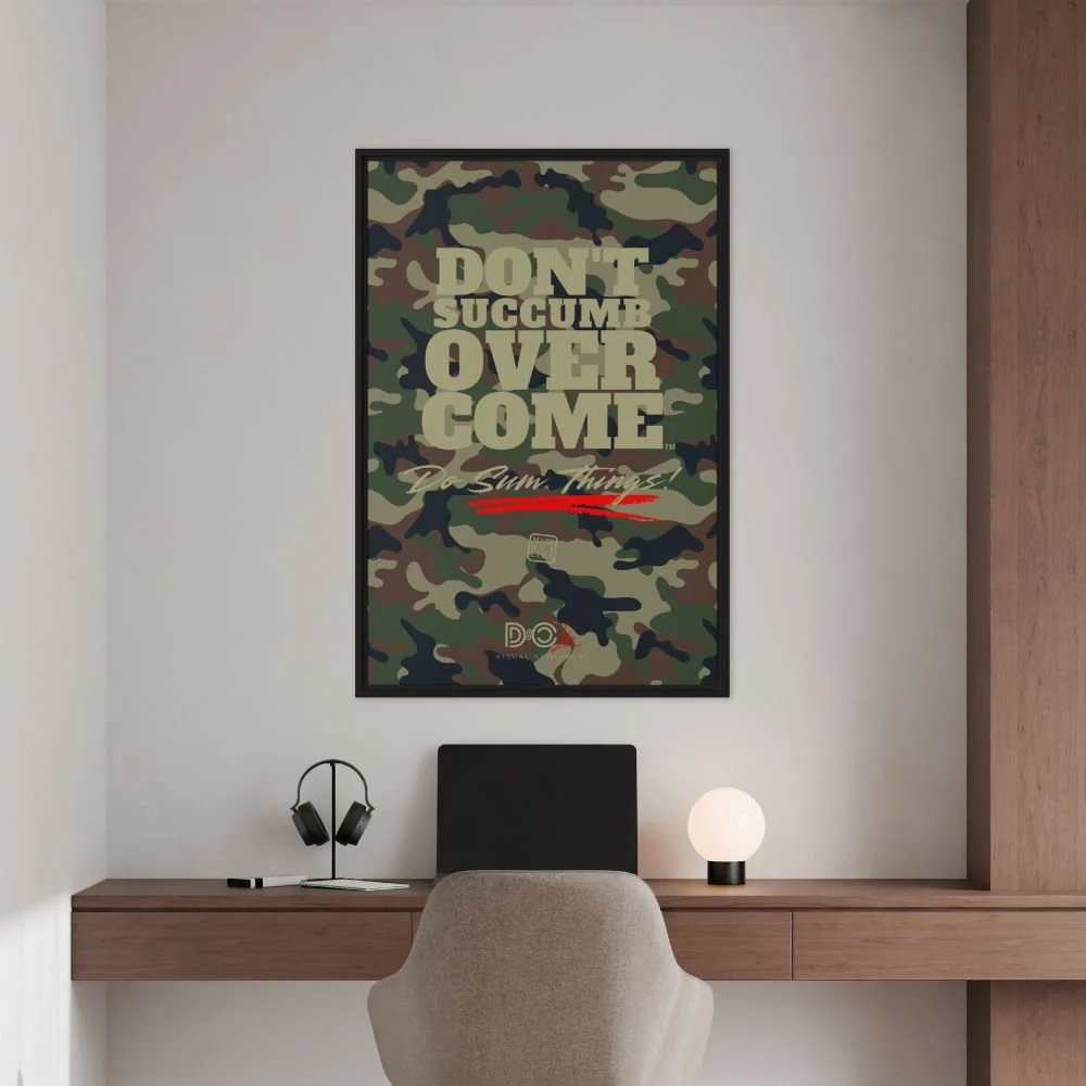 DSOC Bold Things Camo Framed Poster