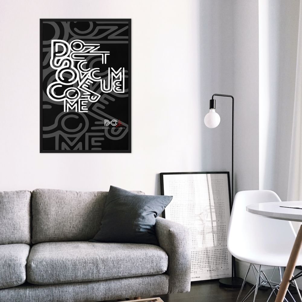 DSOC Distorted Black Framed Canvas