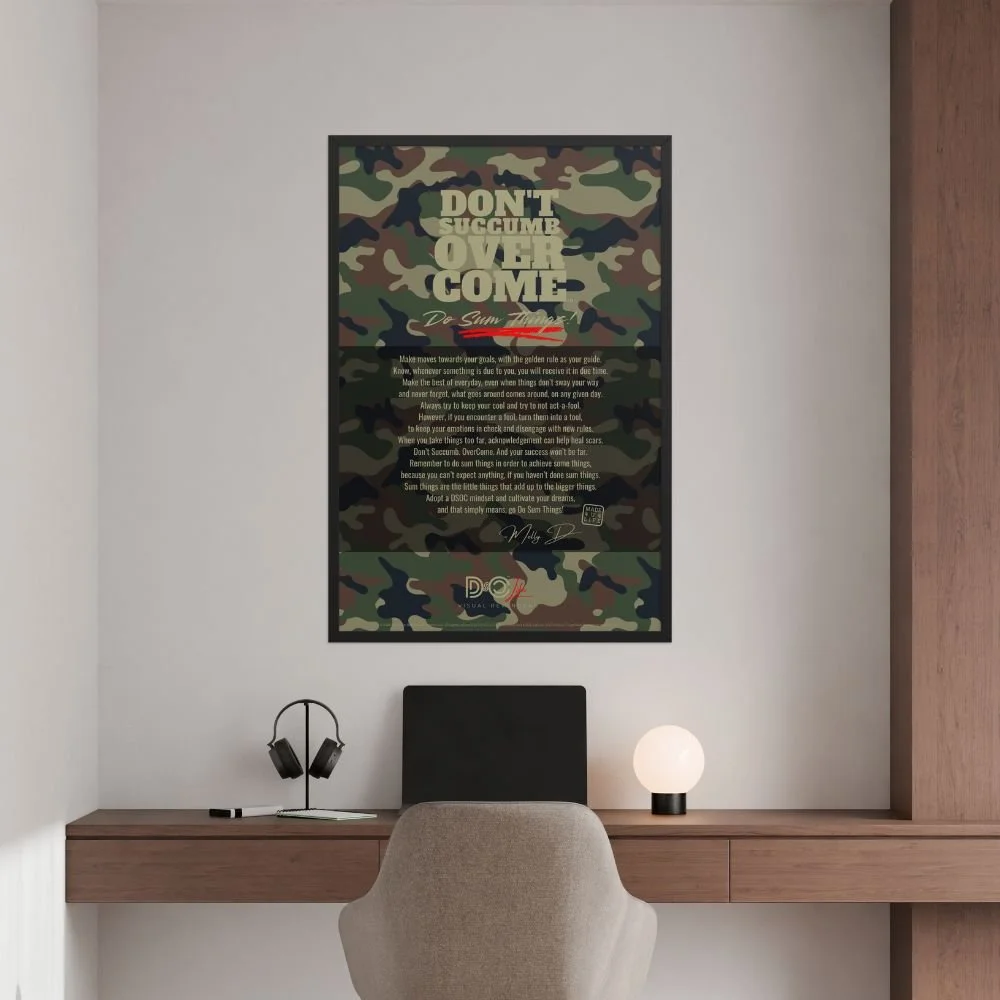 DSOC The Poem Camo Framed Poster