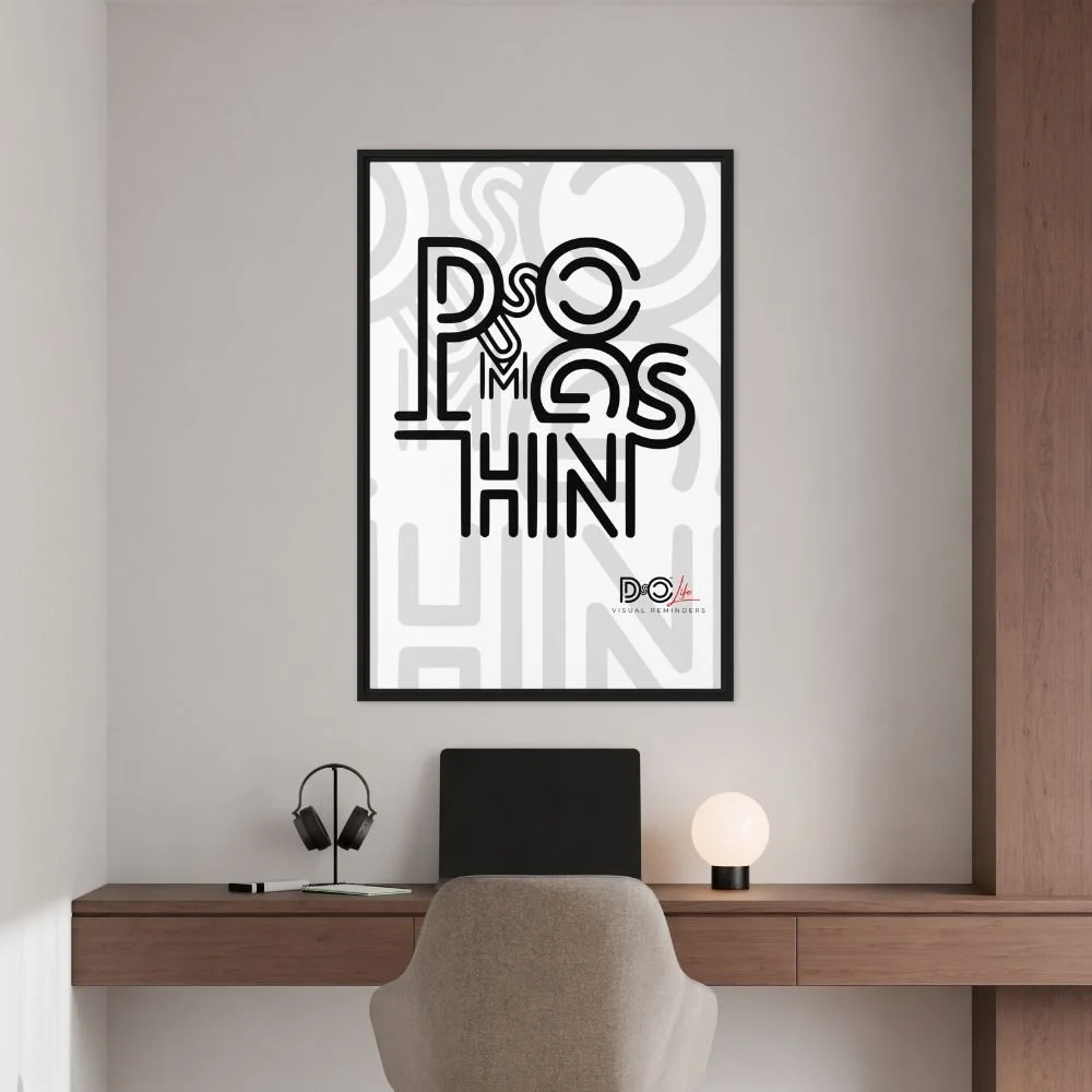 DSOC Sum Things White Framed Poster
