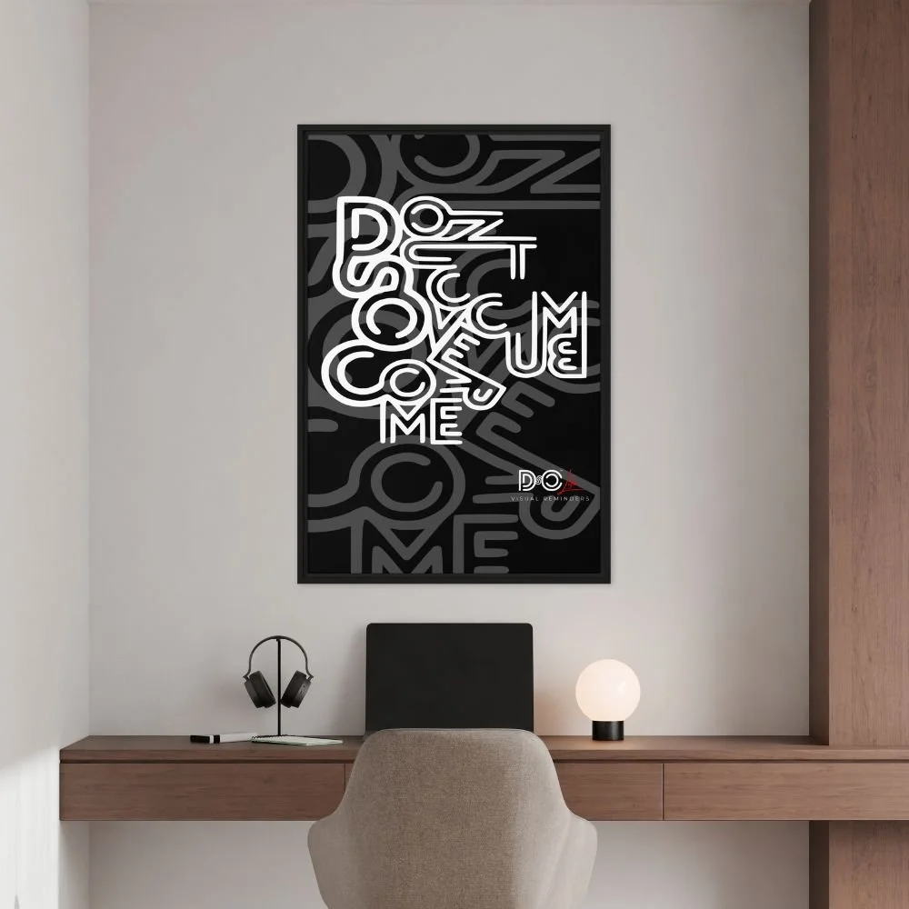 DSOC Distorted Black Framed Poster