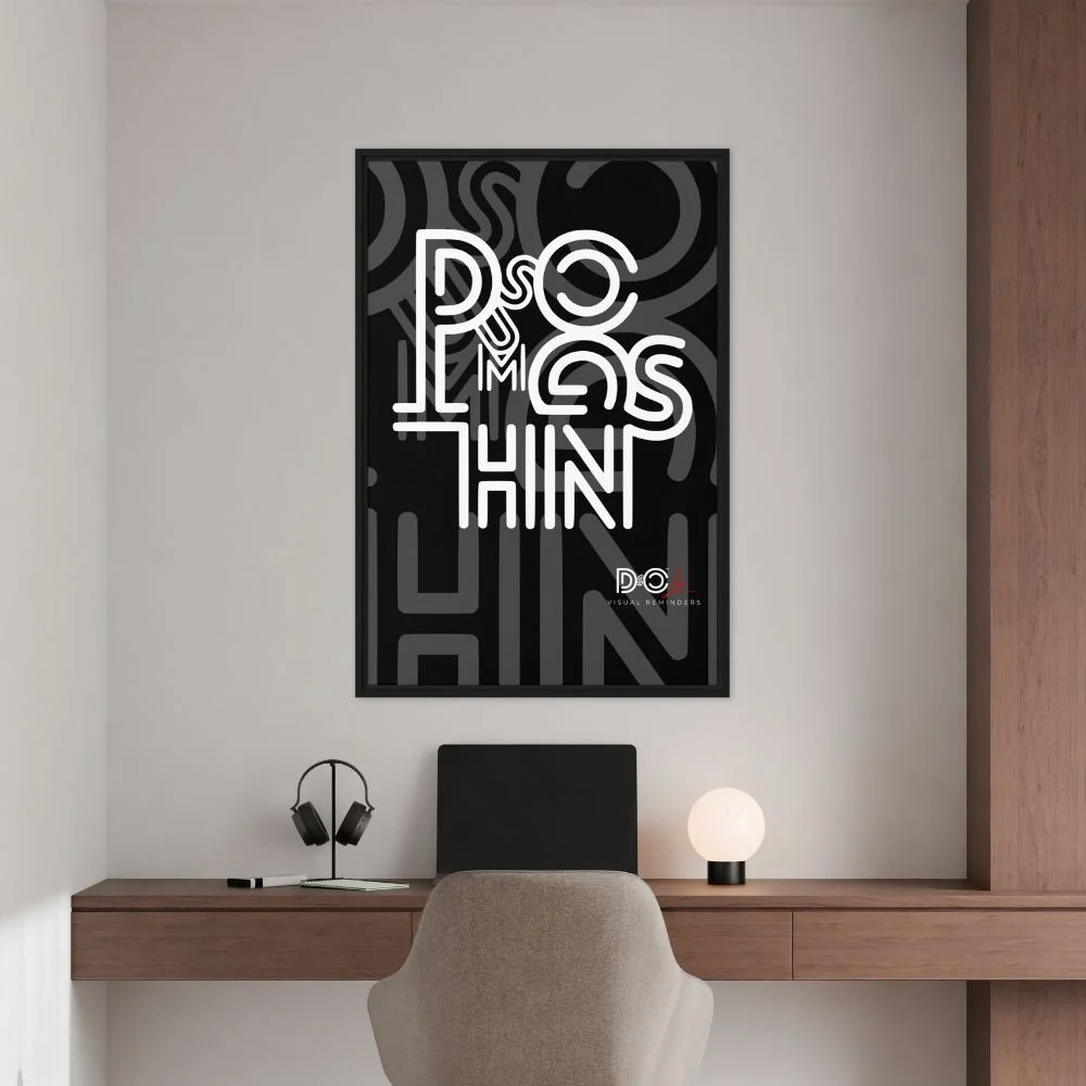 DSOC Sum Things Black Framed Poster