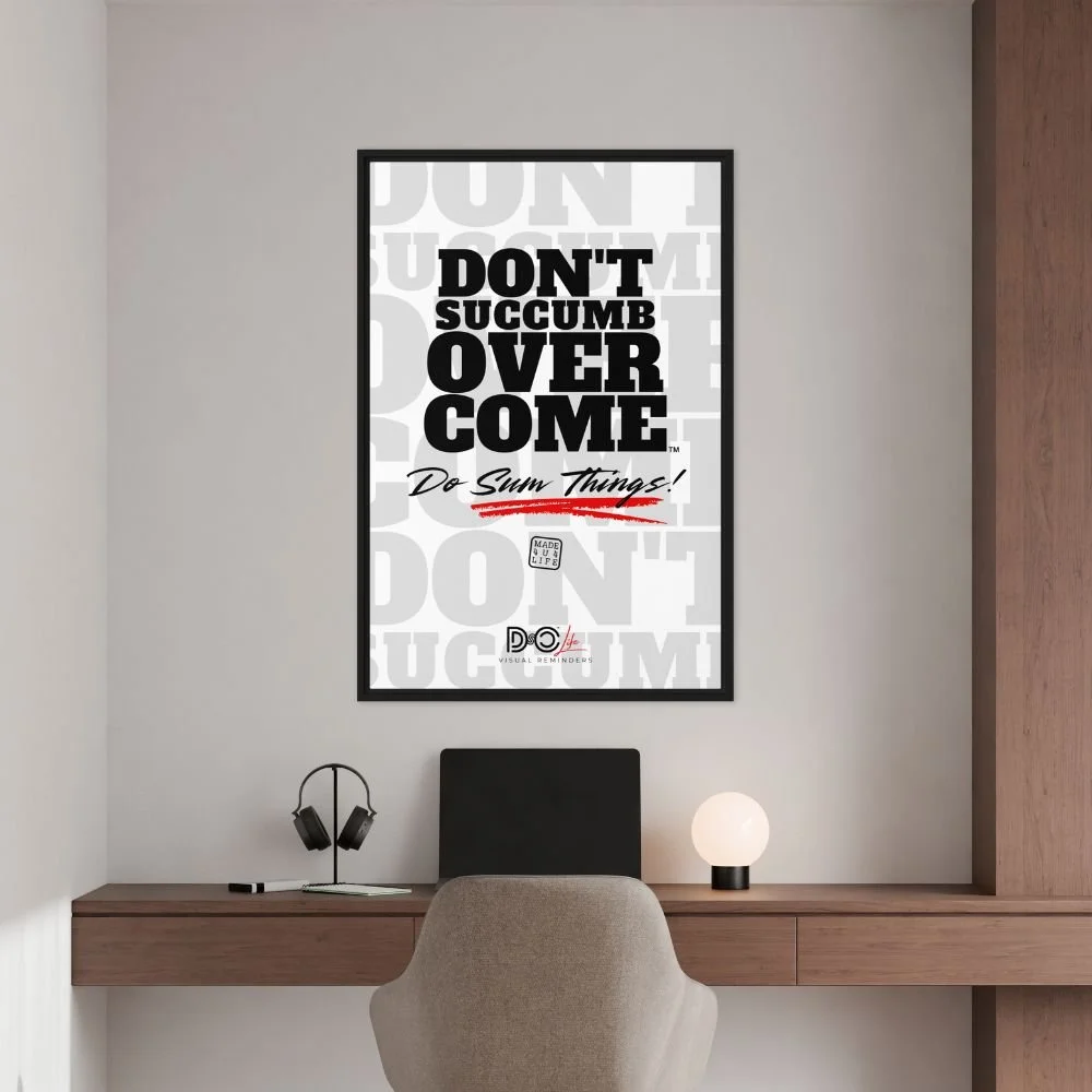 DSOC Bold Things White Framed Poster