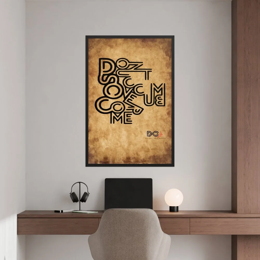 DSOC Distorted Papyrus Framed Poster