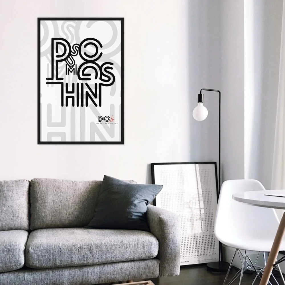 DSOC Sum Things White Framed Canvas