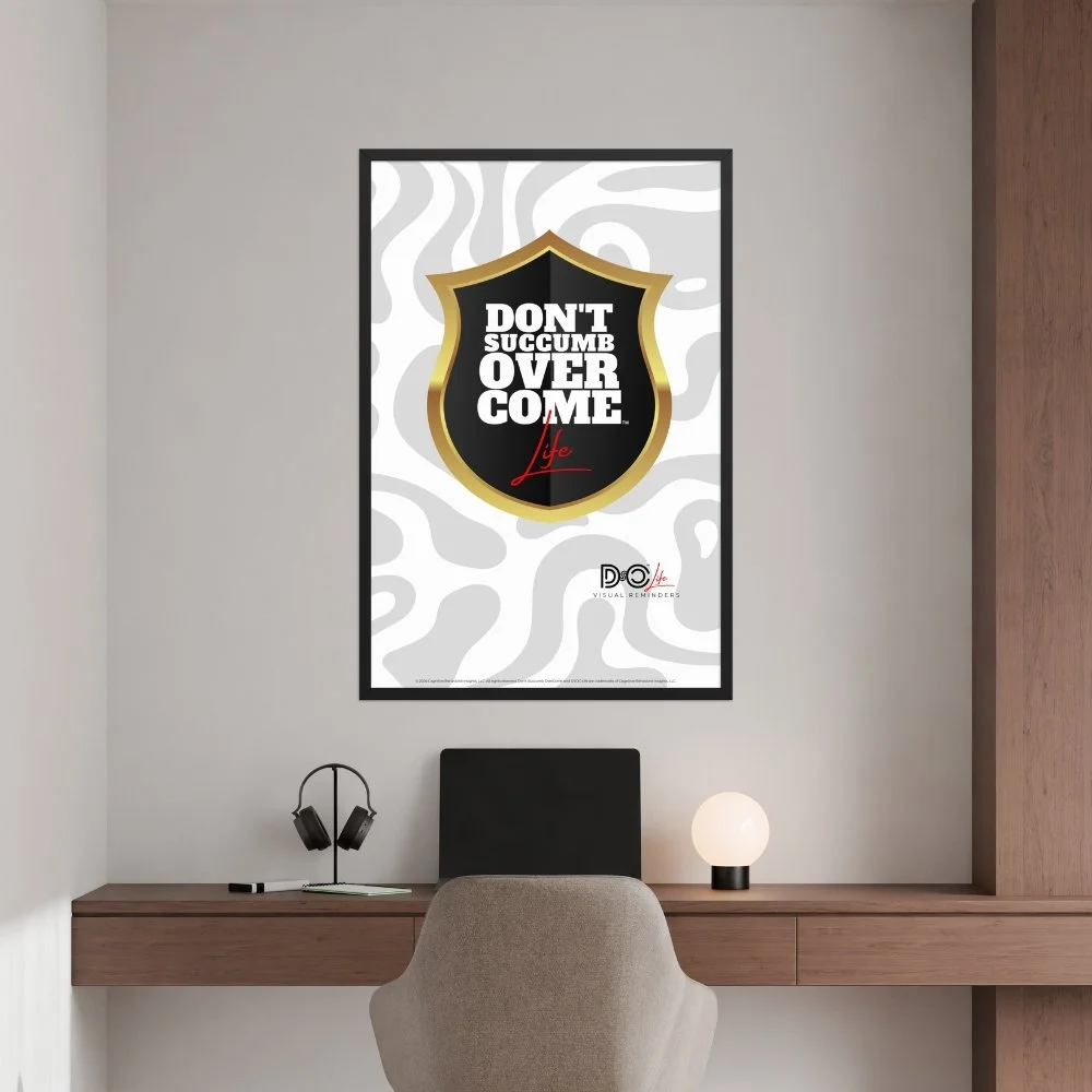 DSOC Life Shield White Framed Poster