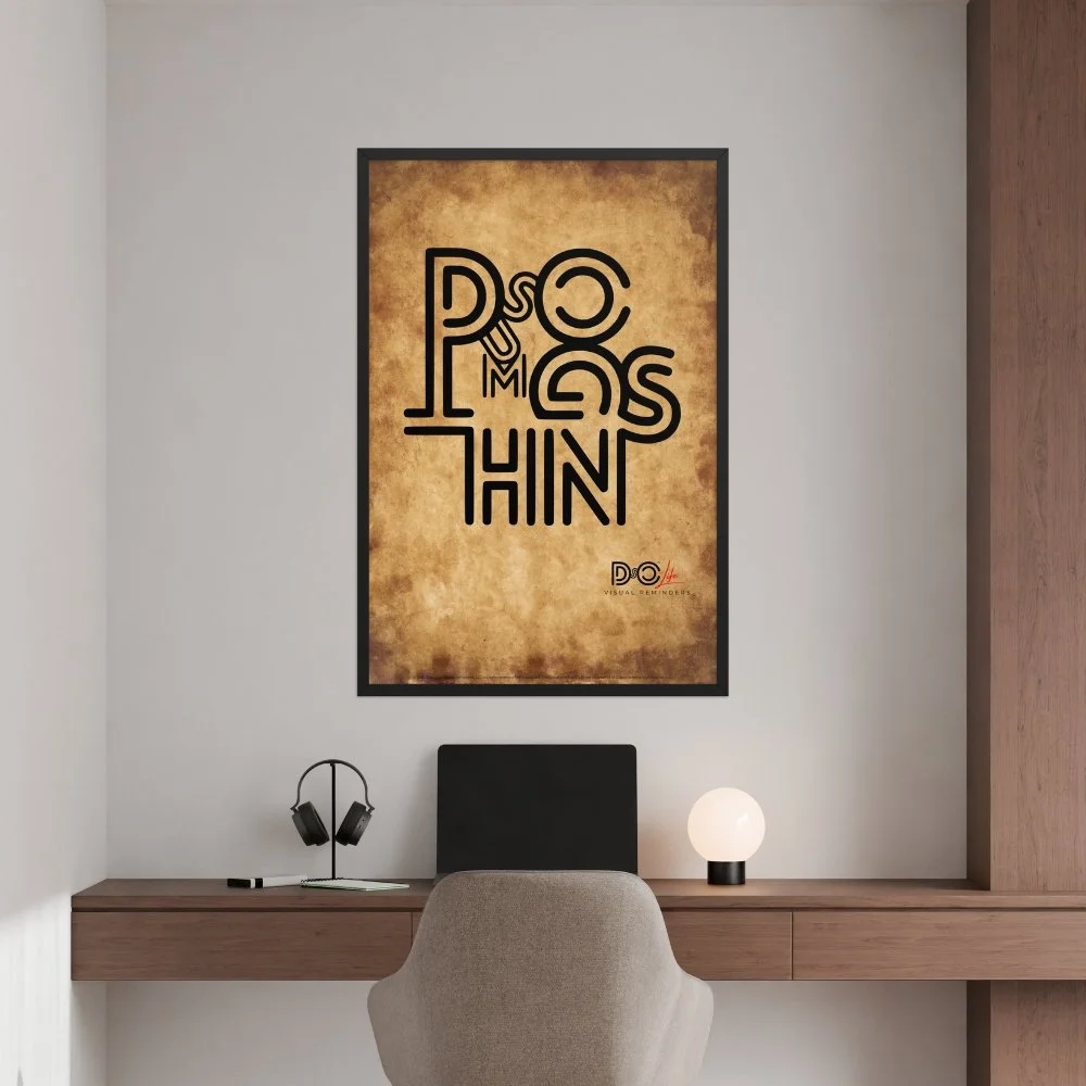 DSOC Sum Things Papyrus Framed Poster