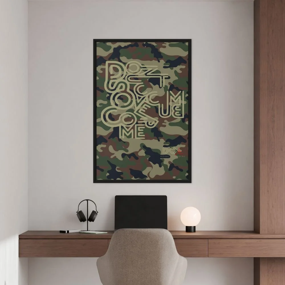DSOC Distorted Camo Framed Poster