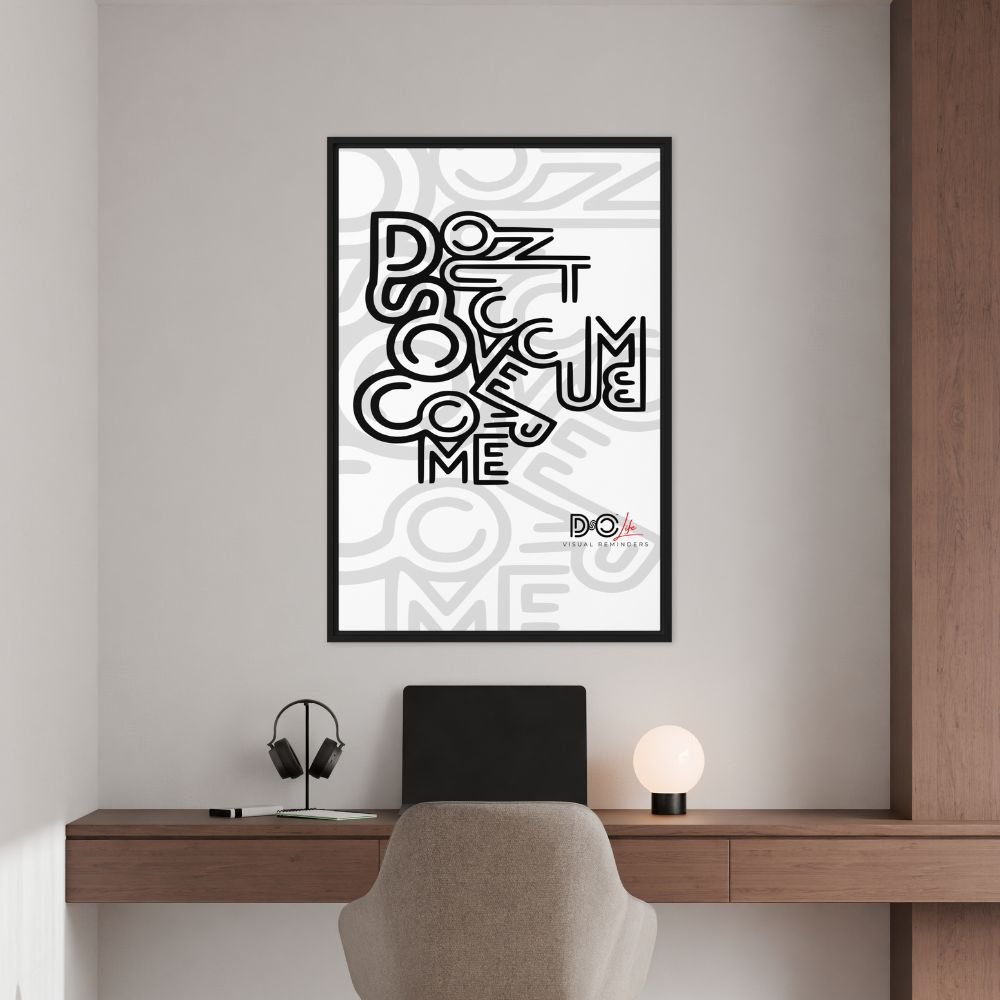 DSOC Distorted White Framed Poster
