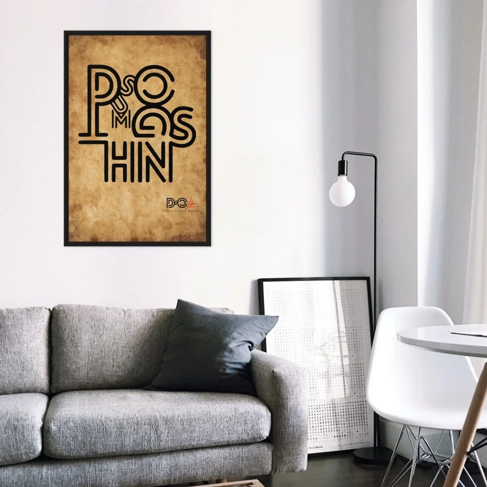 DSOC Sum Things Papyrus Framed Canvas