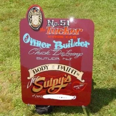 Tucker #51, the last Tucker ever produced. There are 46 left in existence. Recently one sold at Barrett Jackson for $2.9 million. In 1988, Joe Sulpy restored the body for Chick De Lorenzo of Butler, NJ. The car is currently owned by the grandson of P