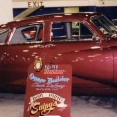 Tucker #51, the last Tucker ever produced. There are 46 left in existence. Recently one sold at Barrett Jackson for $2.9 million. In 1988, Joe Sulpy restored the body for Chick De Lorenzo of Butler, NJ. The car is currently owned by the grandson of P