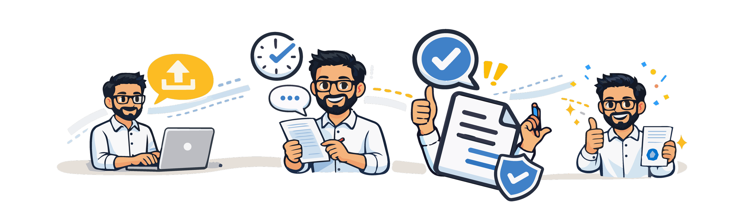 Equipo de traductores profesionales colaborando para un proceso de traducción preciso, MJC Translate.