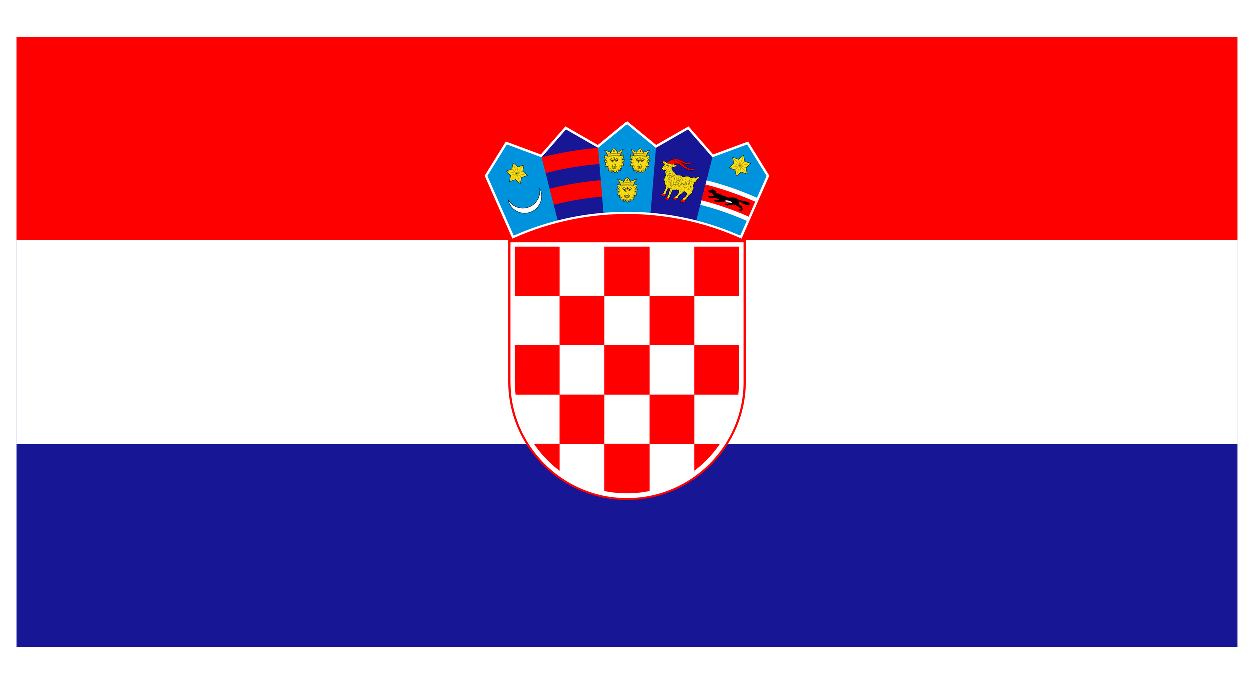 Croatian flag for certified translation services.