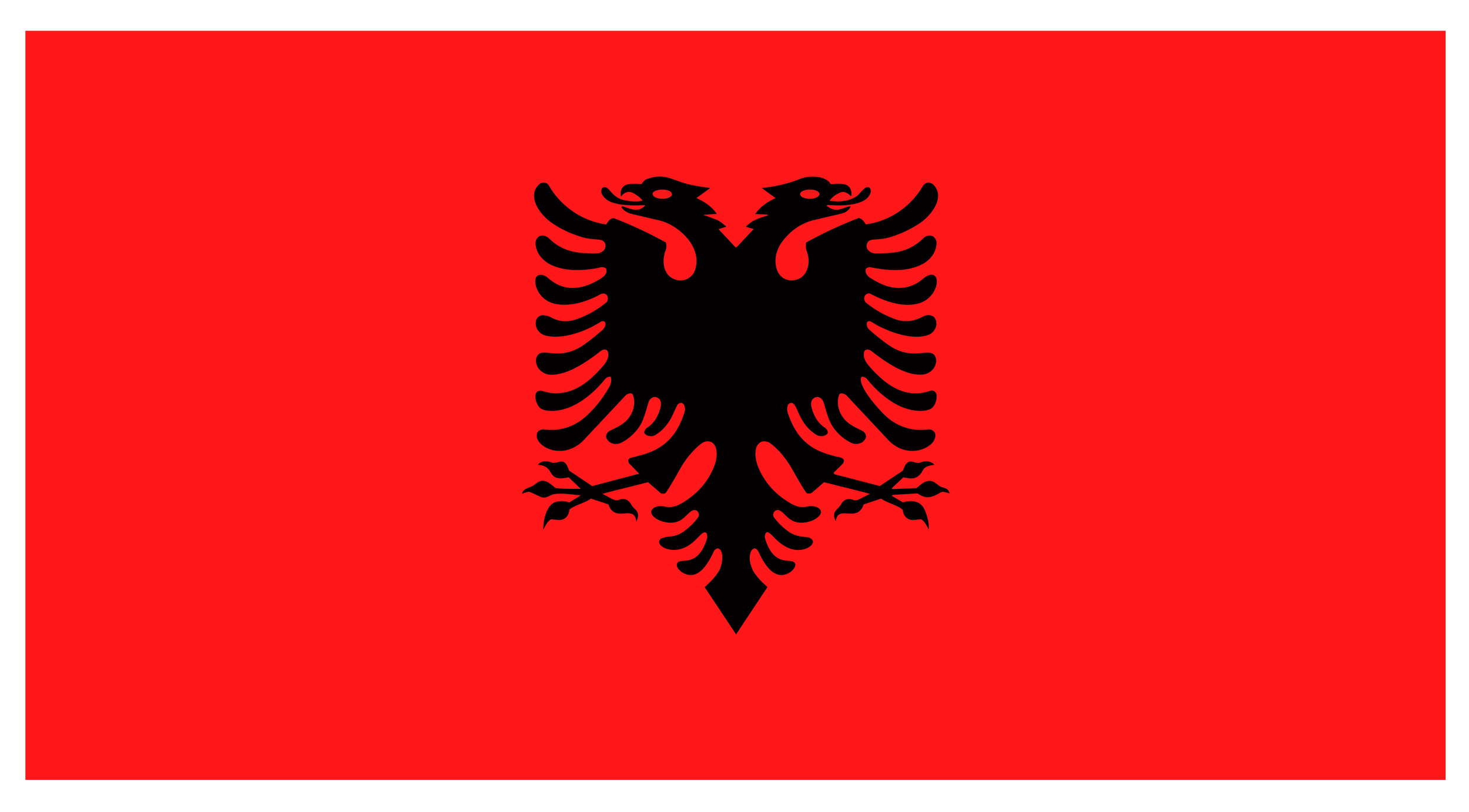 Bandera de Albania para servicios de traducción certificada.