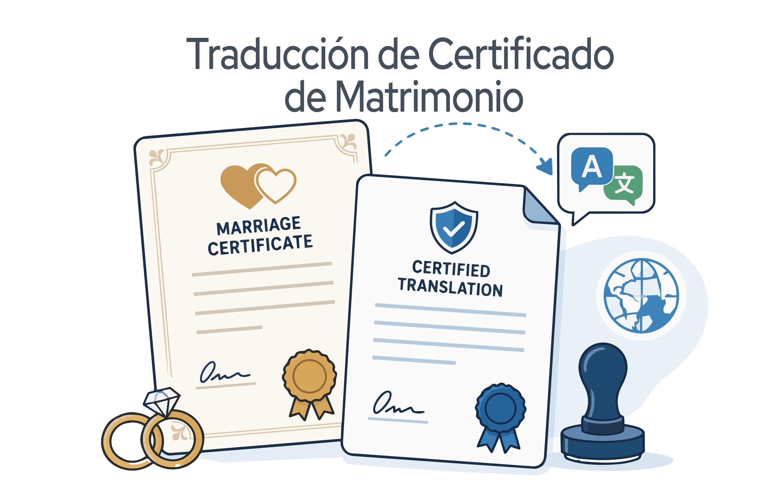 Traducción de certificado de matrimonio: la guía completa de traducción certificada (2026)