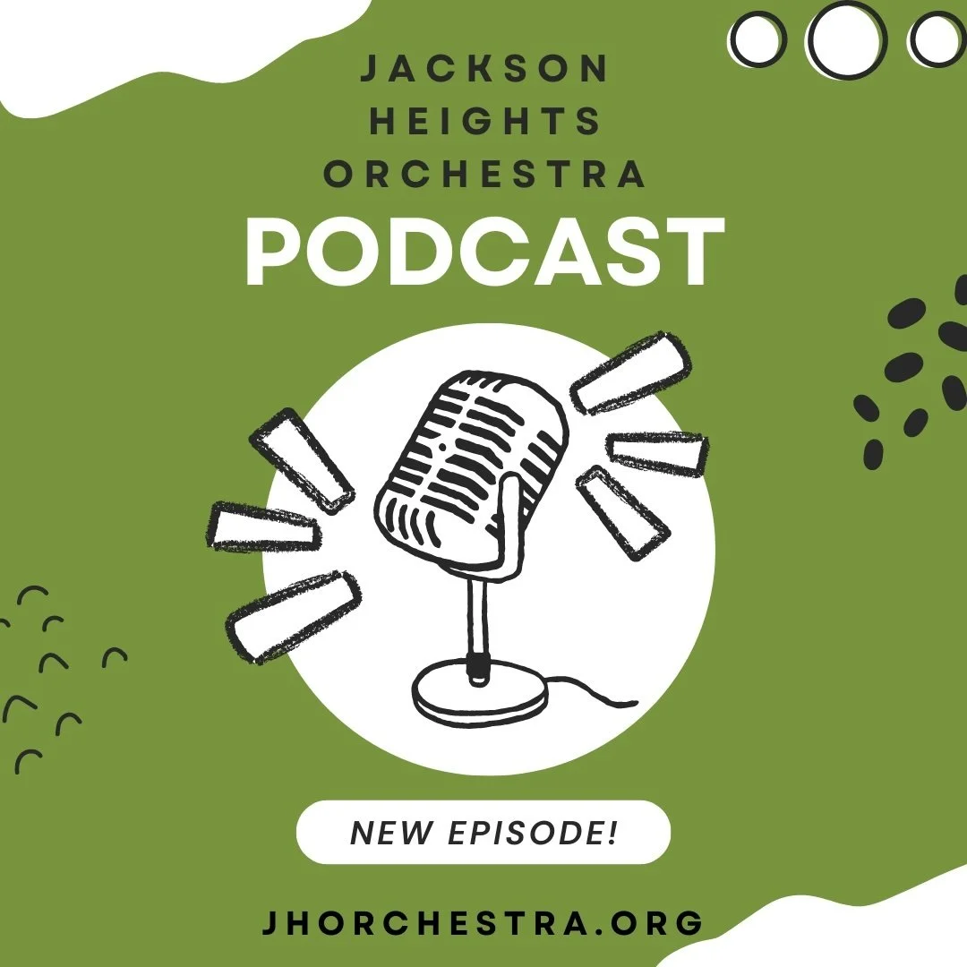 https://youtu.be/IBqhp-o9FVY

Episode #6 of the Jackson Heights Beautification Group Podcast. 

JHBG Podcast Guest Host Chad Tindel sits down with Alex Wen, the Artistic Director of the Jackson Heights Orchestra (JHO) in Jackson Heights, Queens. Also