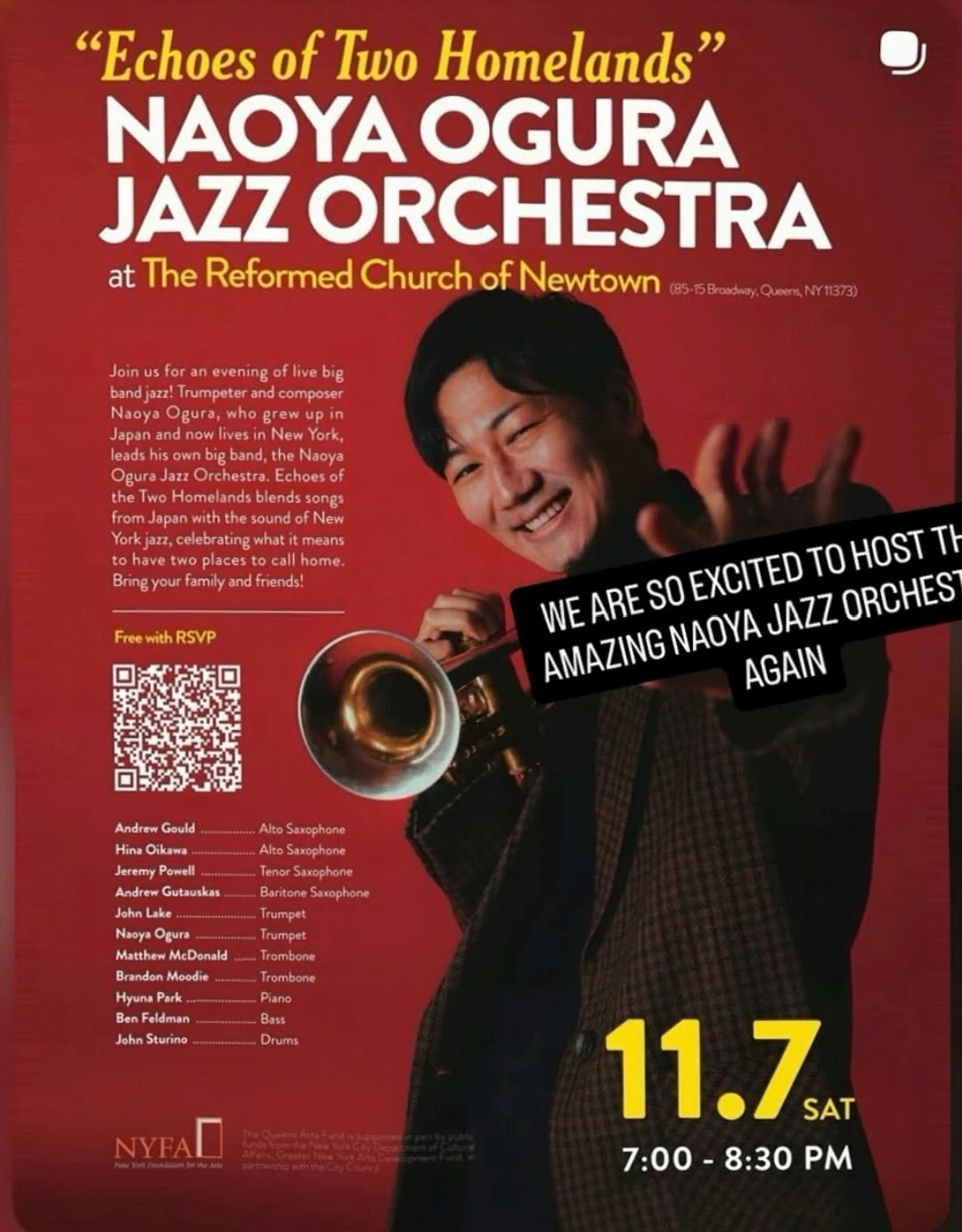 This young musician has written many original compositions. Hina Oikawa, in concert in nearby Elmhurst. Support live music and enjoy!
