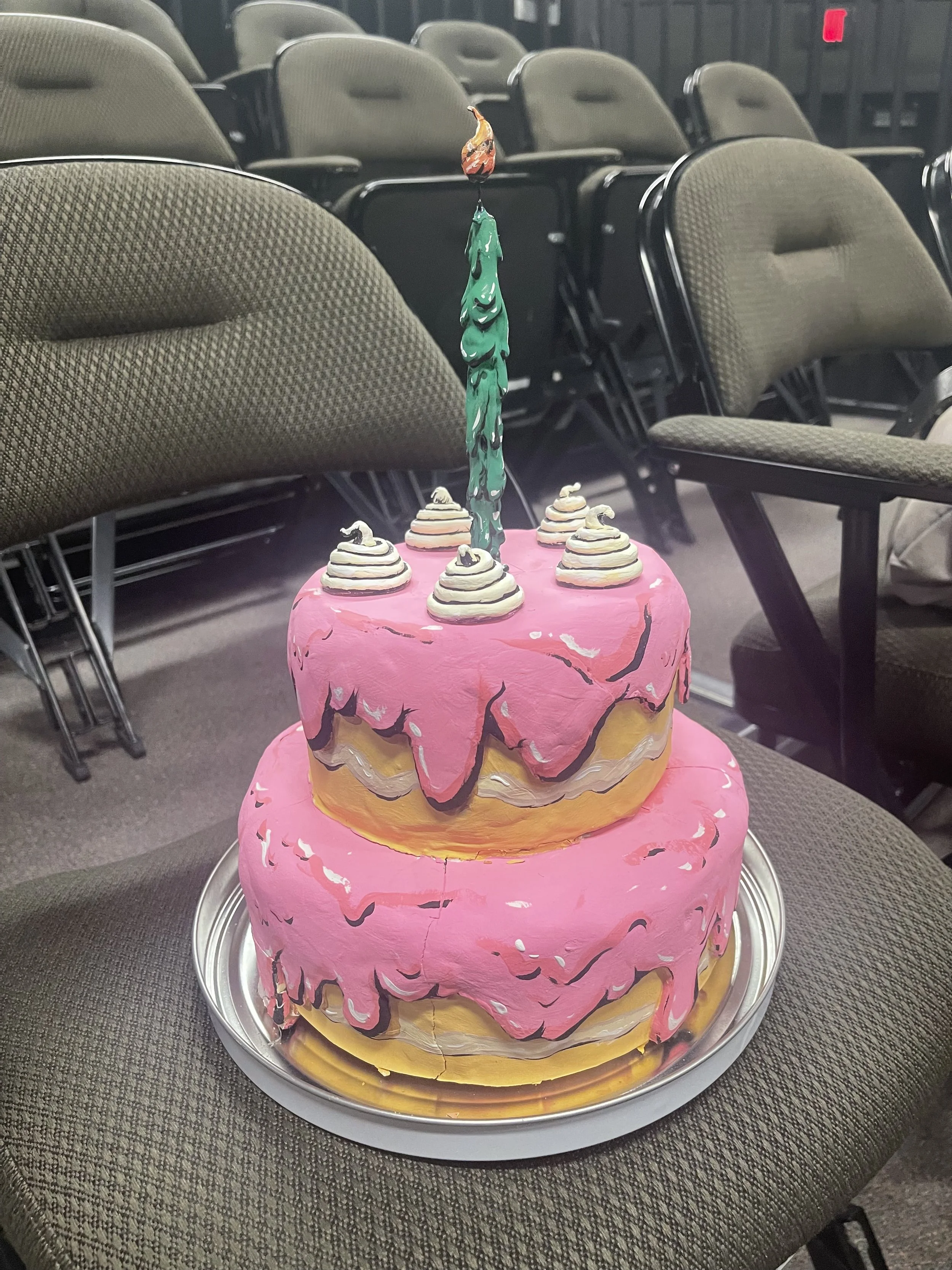 Cake Prop; Styrofoam and Clay