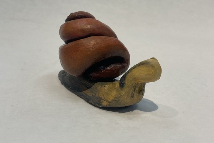 Snail Netsuke; Plaster